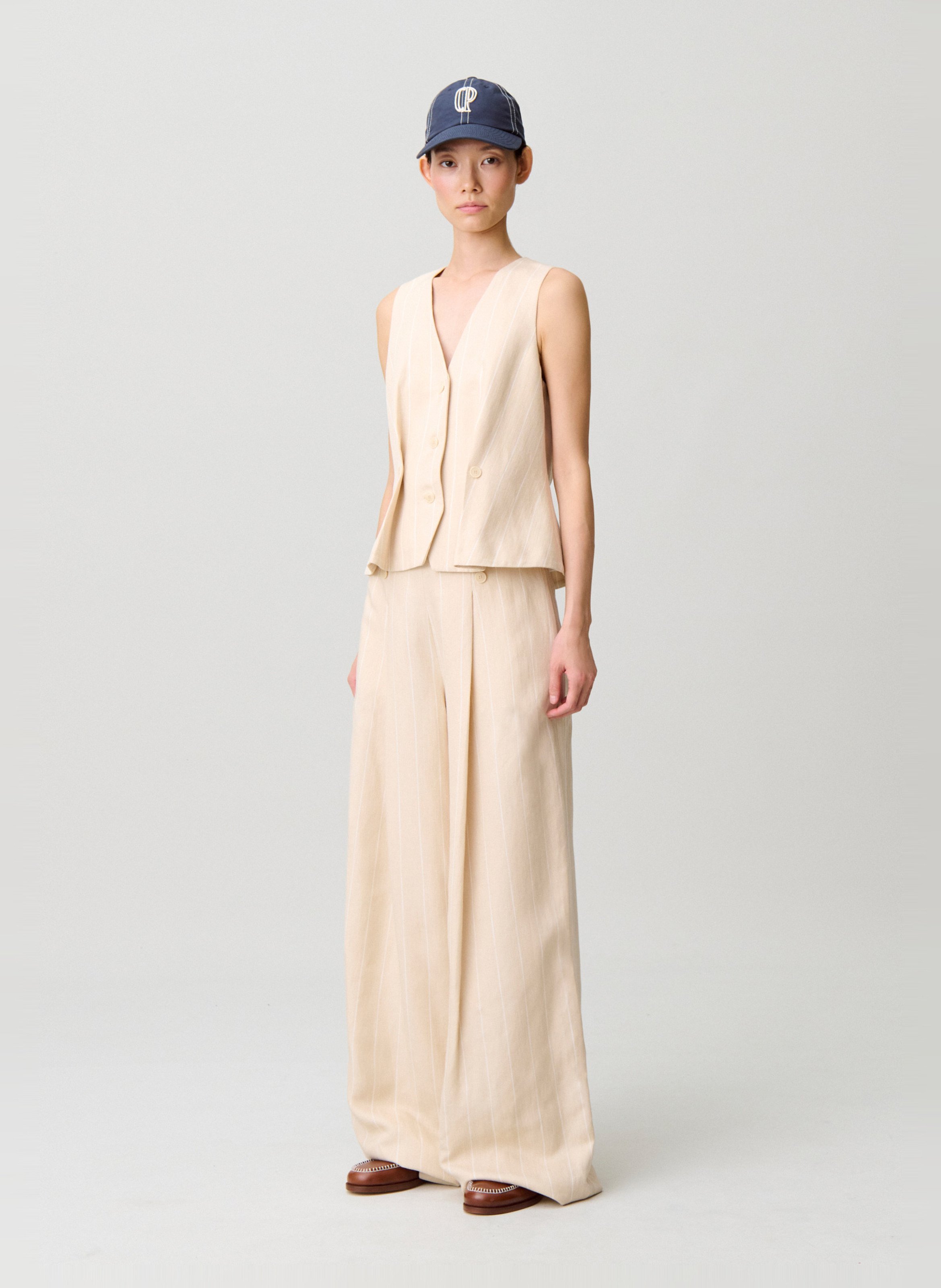 Veste col v CLAUDIE PIERLOT Beige