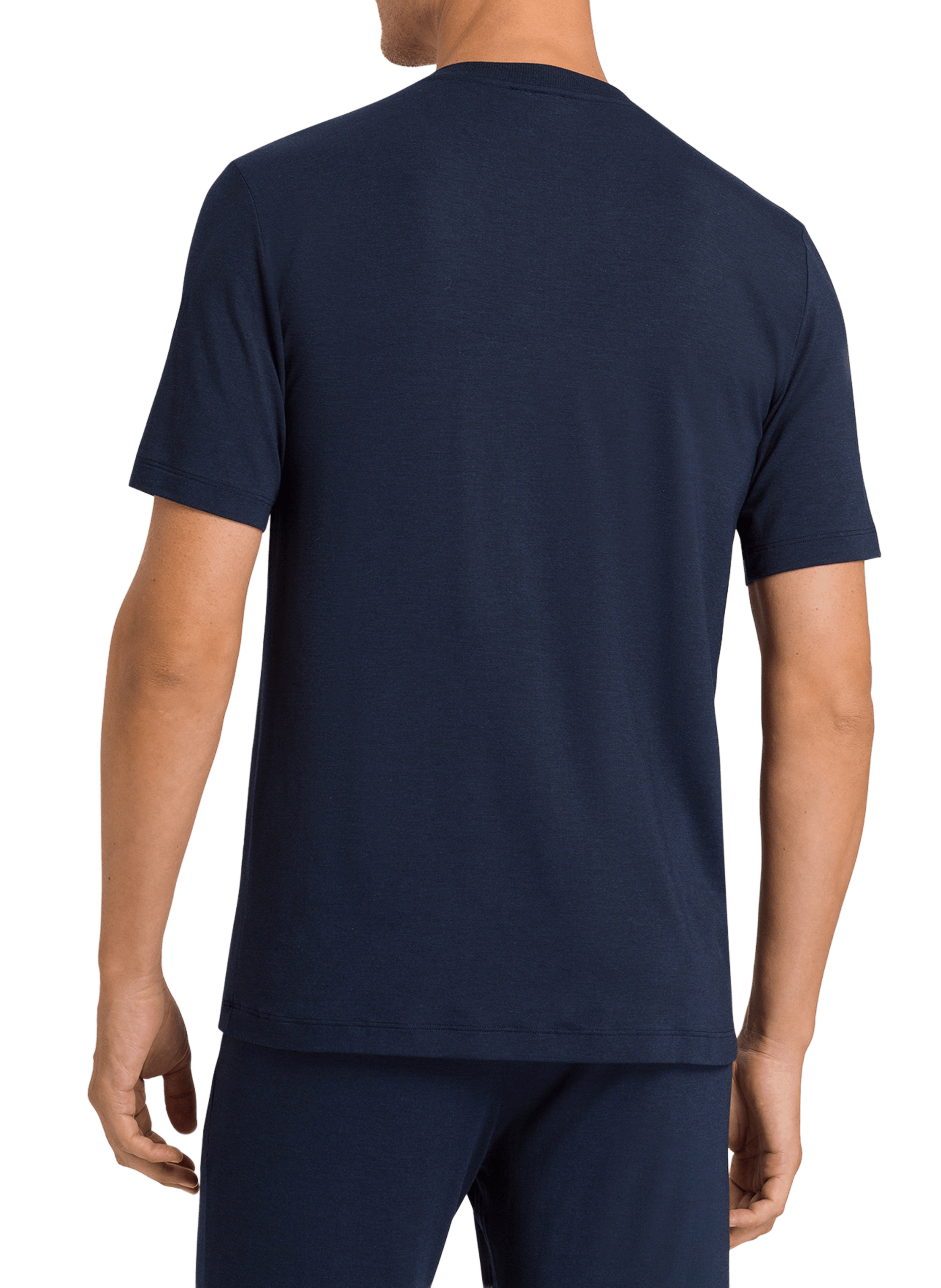 Viscose V-neck T-shirt HANRO Blue