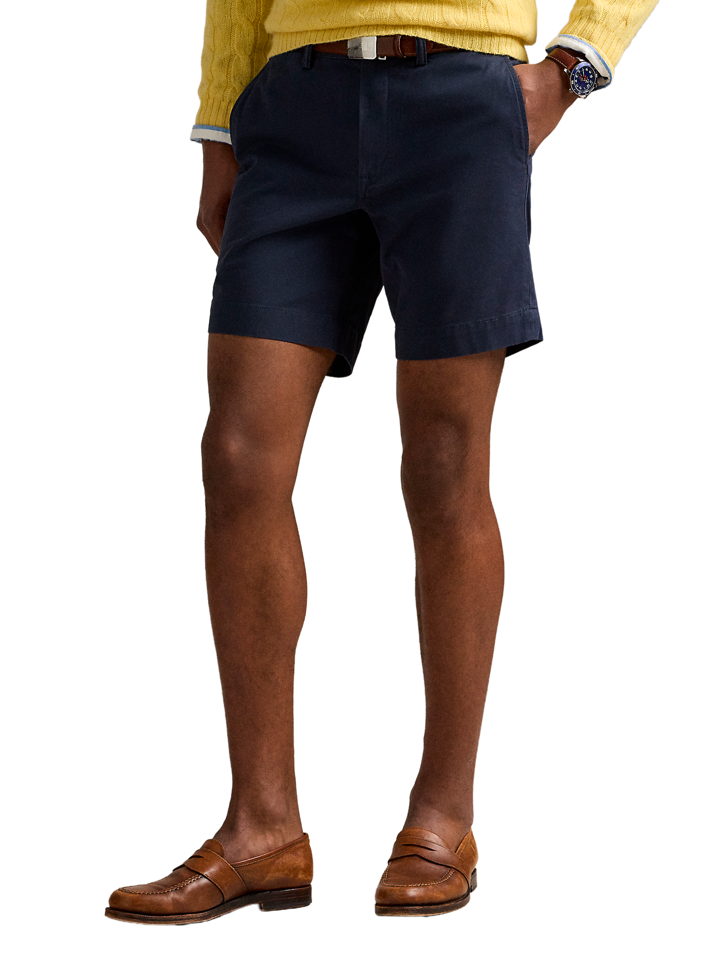 POLO RALPH LAUREN Straight stretch cotton shorts Blue
