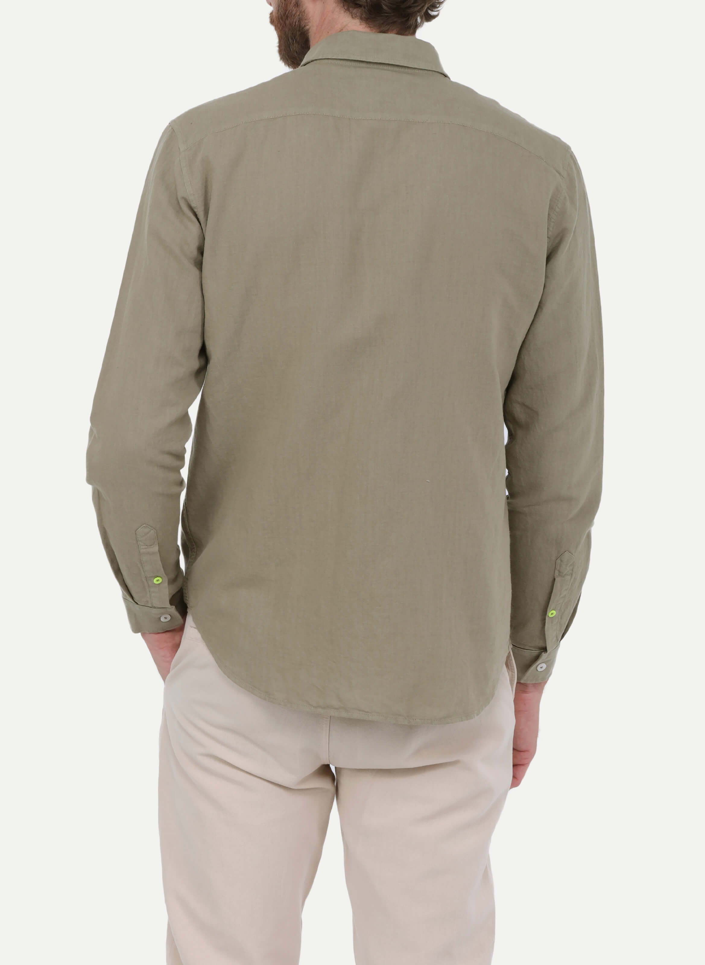 Chemise  en coton et lin GILI'S Vert