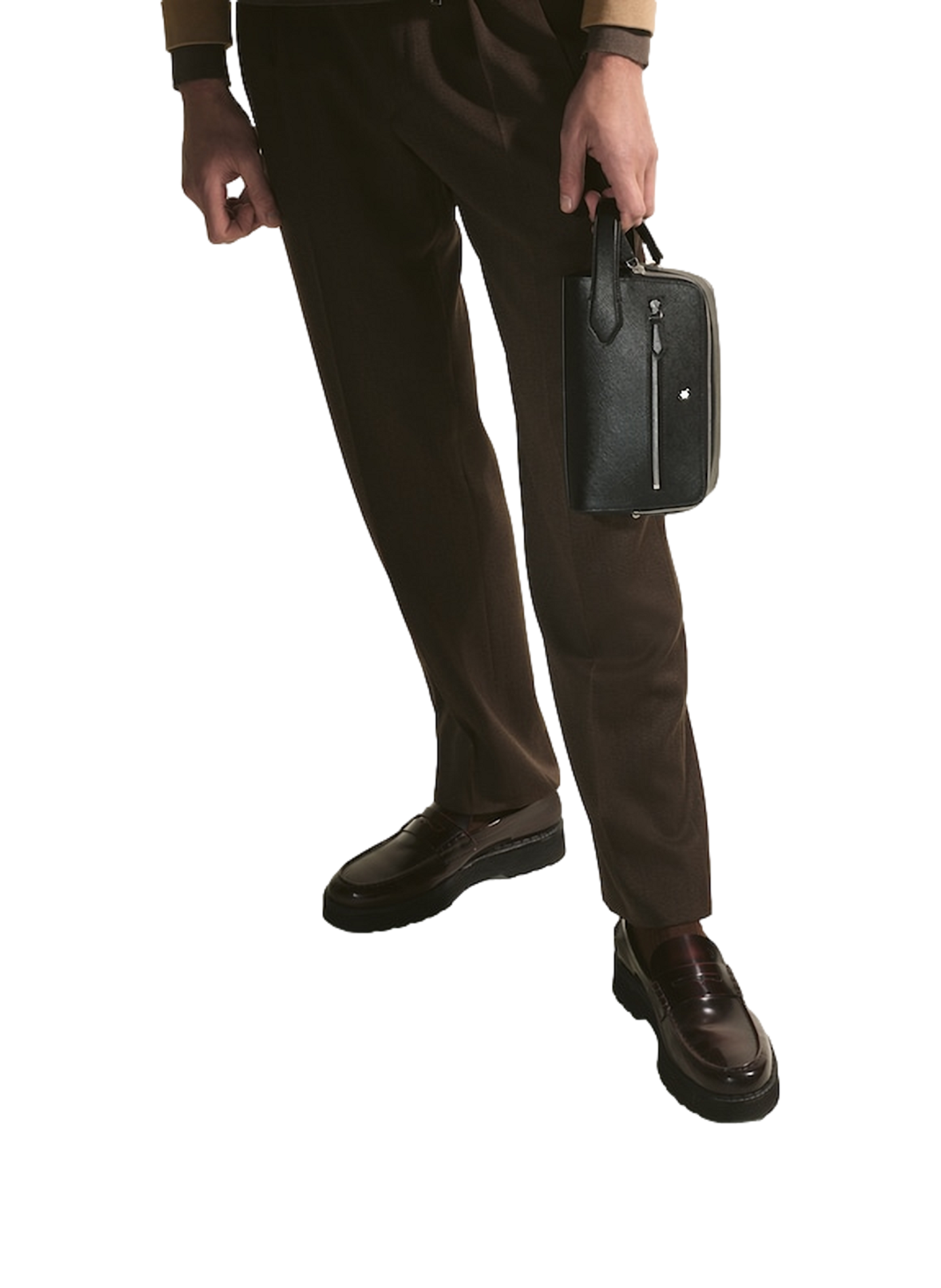 Leather toiletry bag MONTBLANC Black