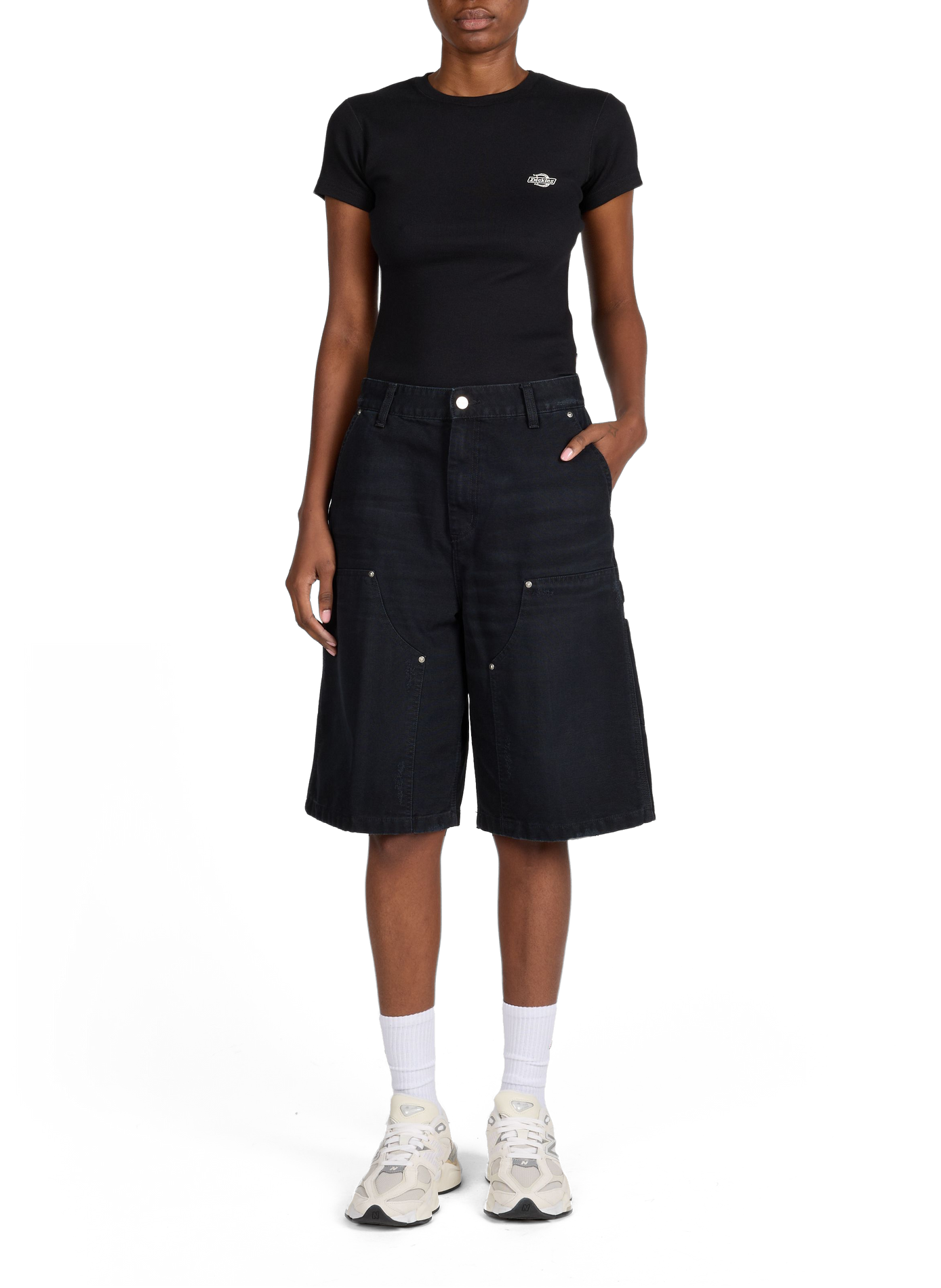 Straight cotton shorts CARHARTT WIP Black