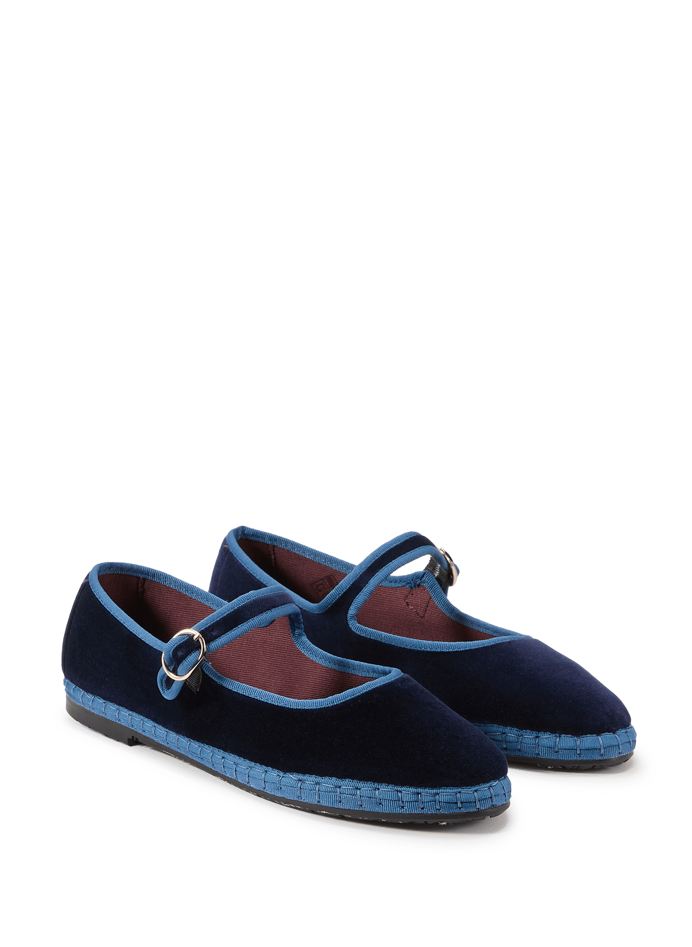 Ballerines Montague en velours FLABELUS Bleu