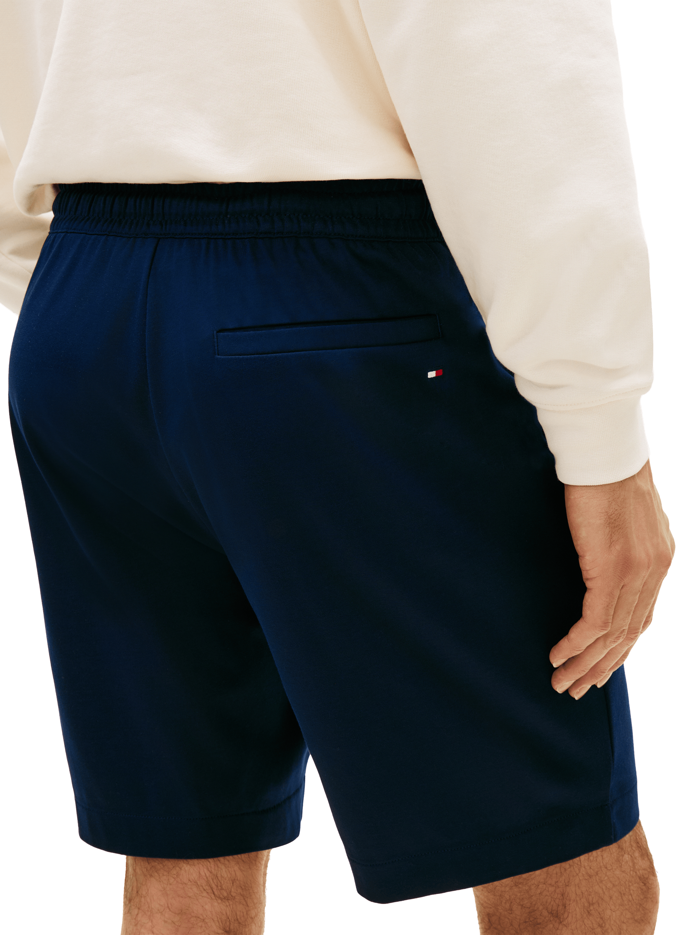 Straight Bermuda shorts in mixed cotton TOMMY HILFIGER Blue