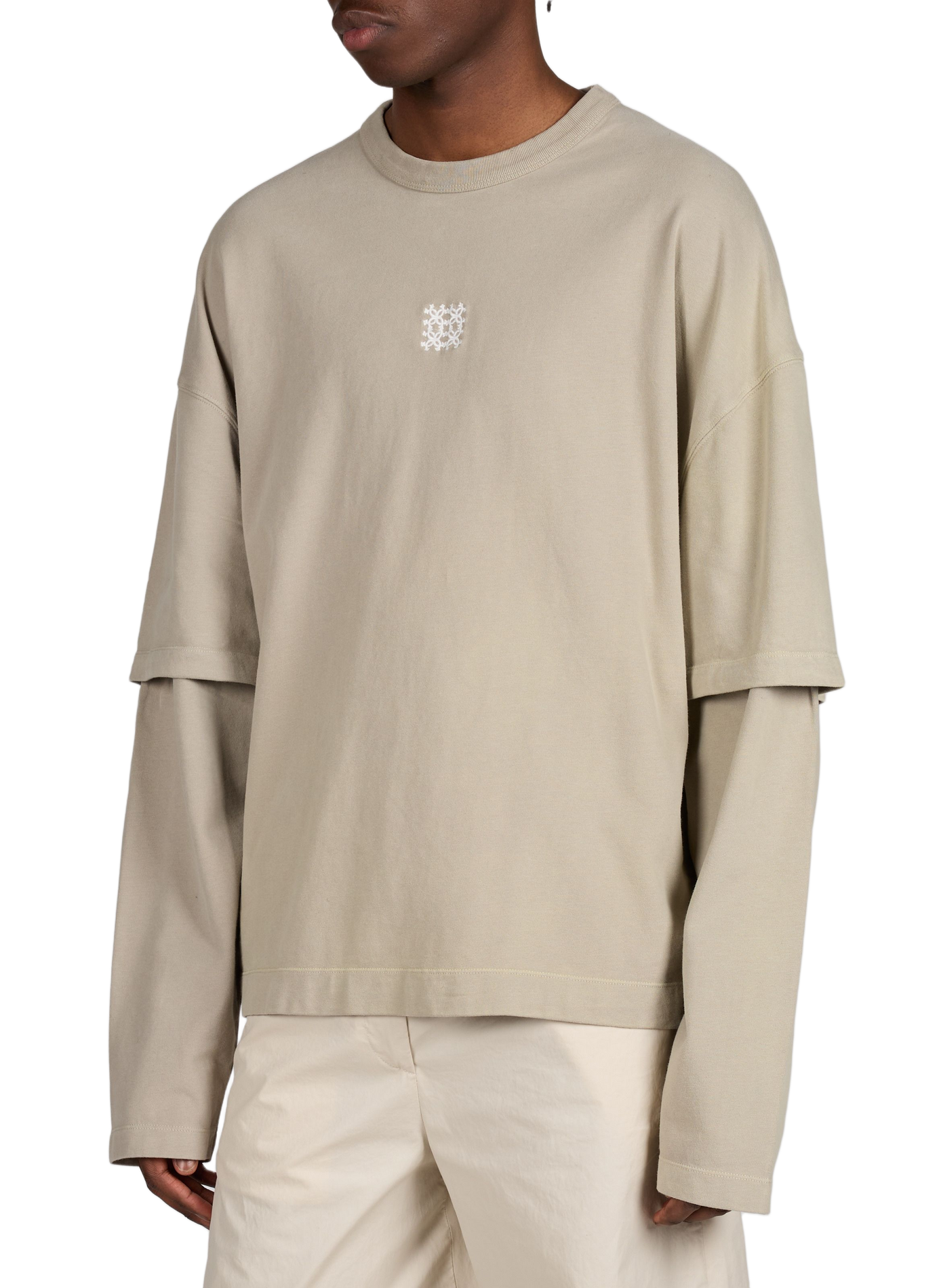 Long-sleeve cotton T-shirt CALEB Grey