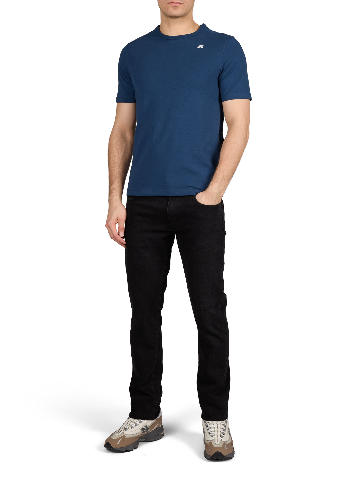 T-shirt en jersey de coton mélangé K-WAY Bleu