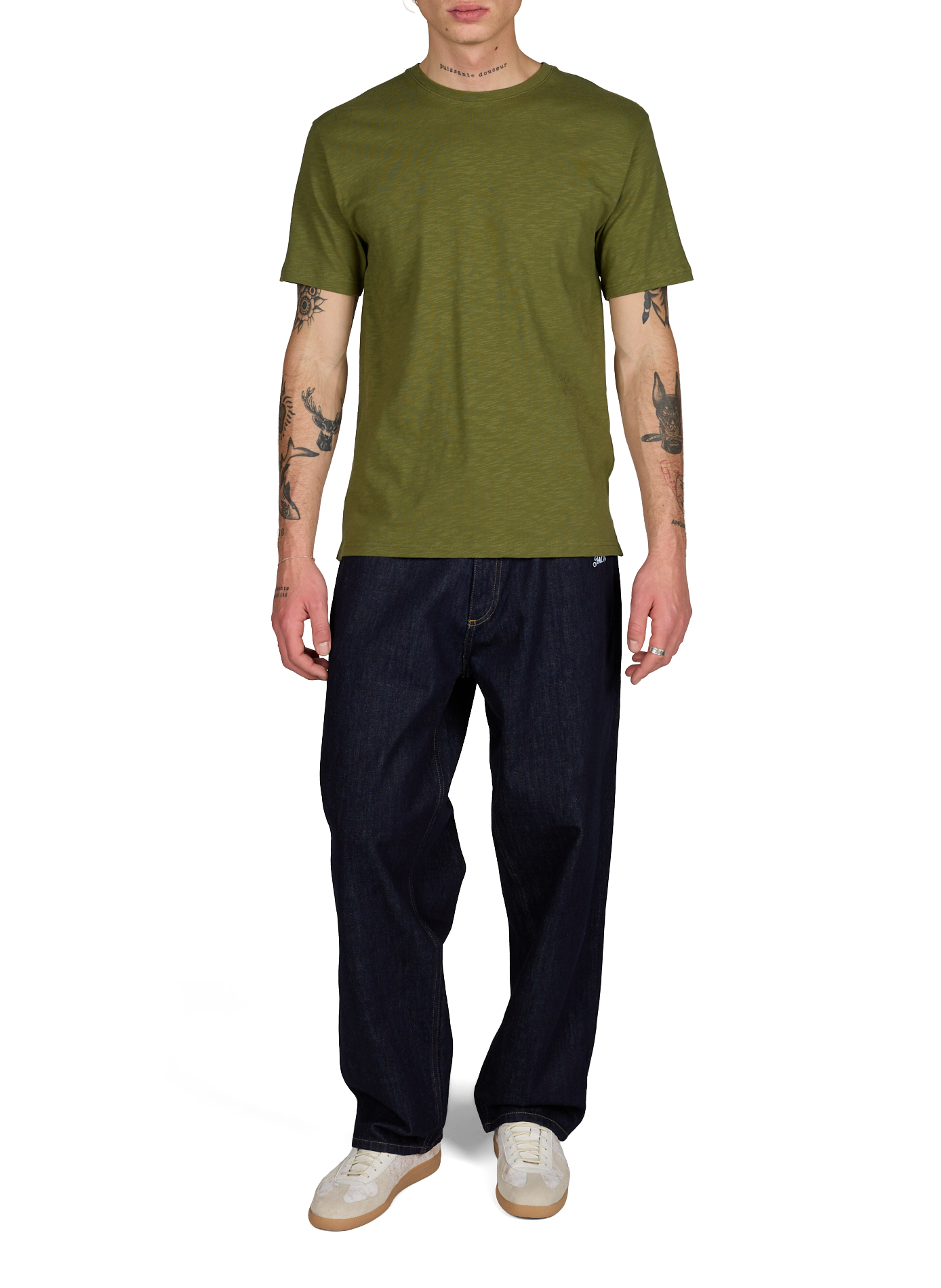 Straight-fit cotton T-shirt CLOSED Green