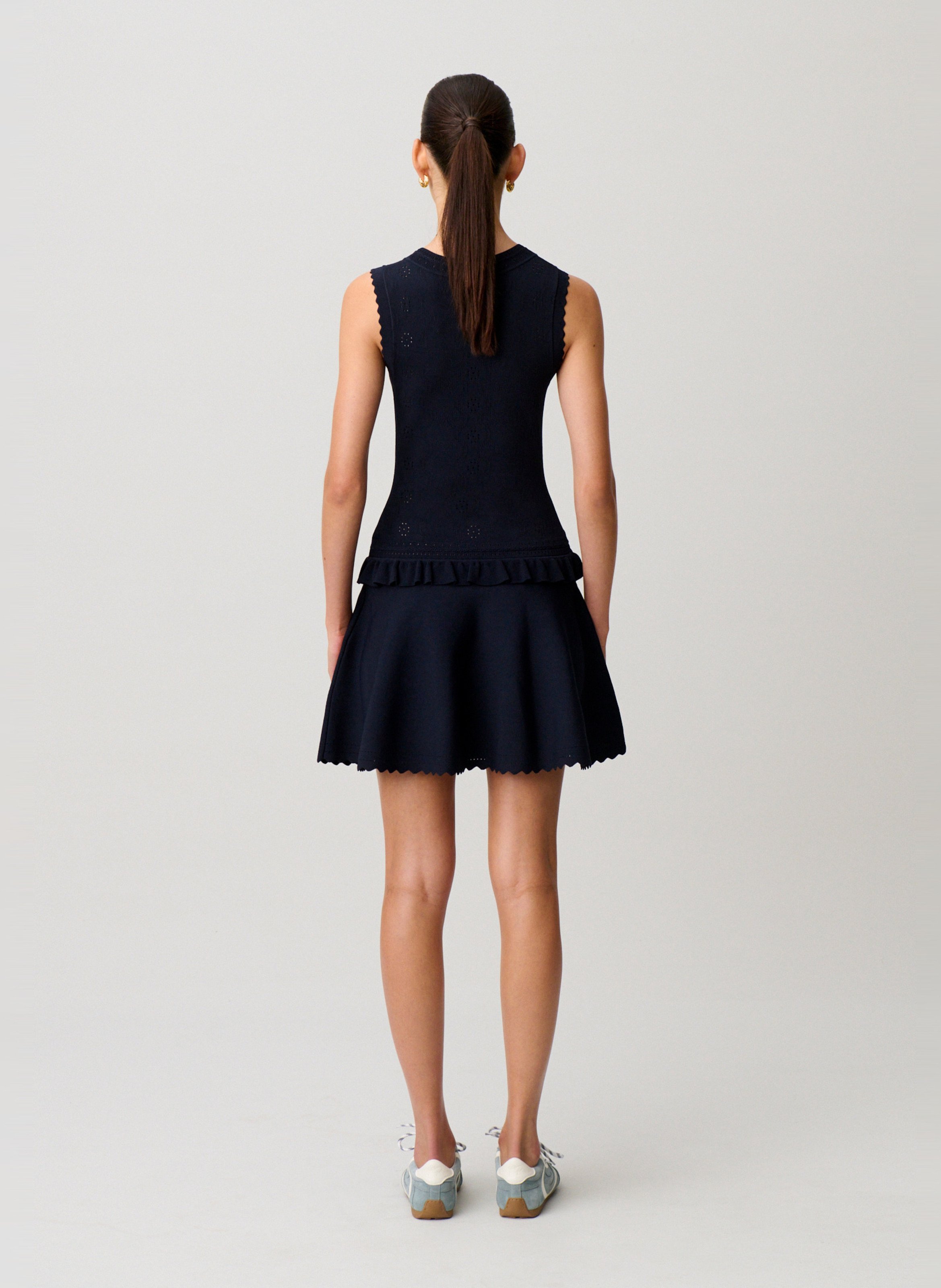 Robe courte col rond CLAUDIE PIERLOT Bleu