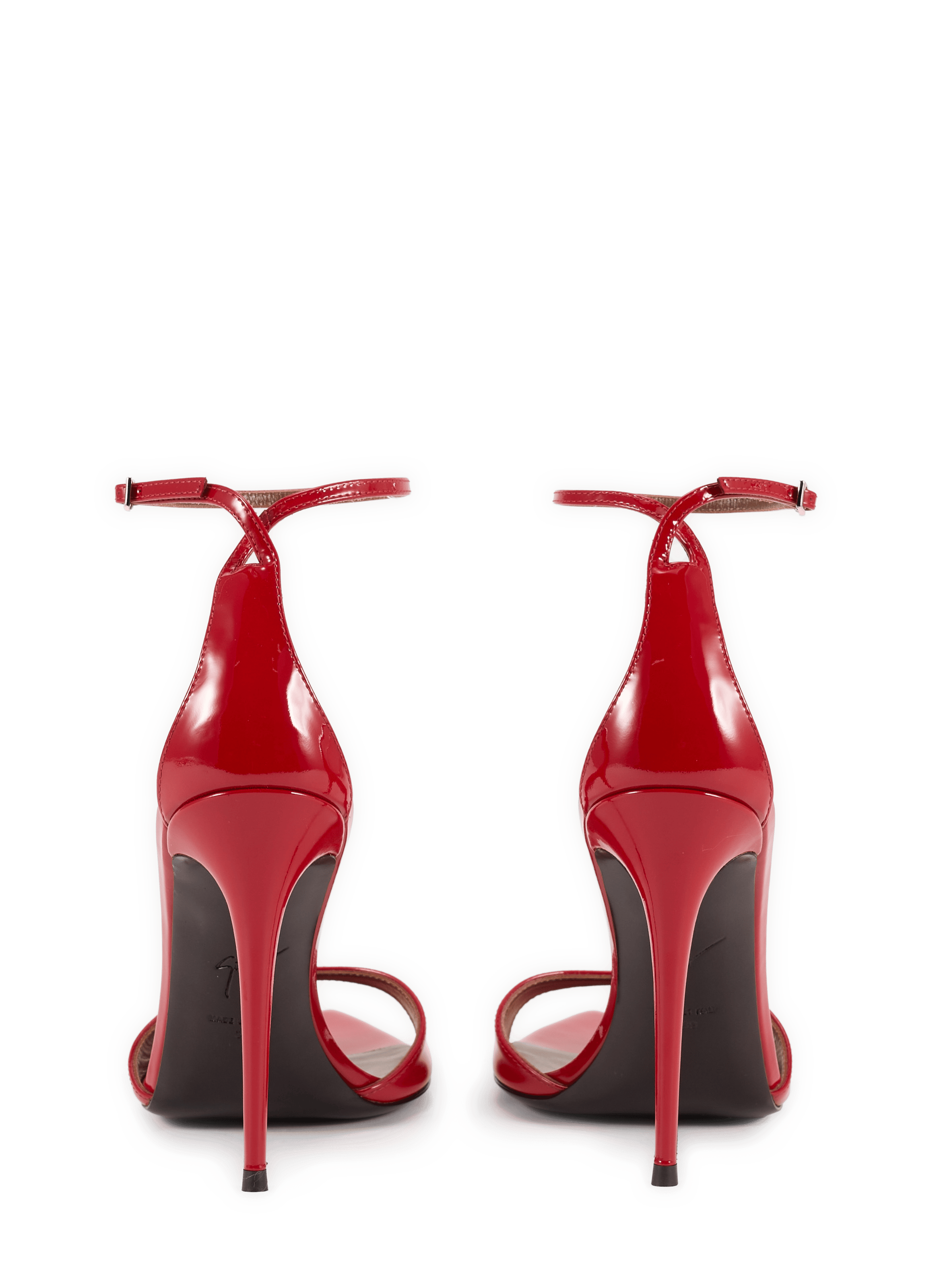 Patent leather sandals with heel INTRIIGO STRAP 105 GIUSEPPE ZANOTTI Red
