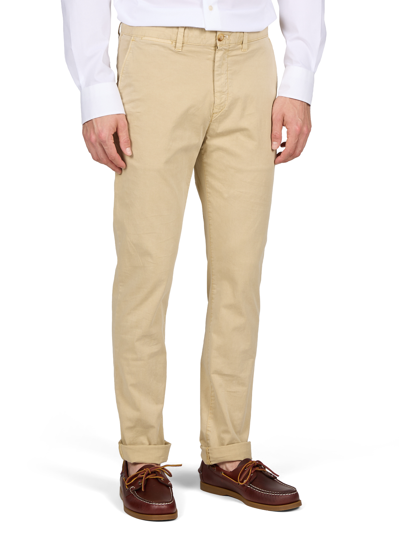 Pantalon chino slim en coton mélangé GANT Beige
