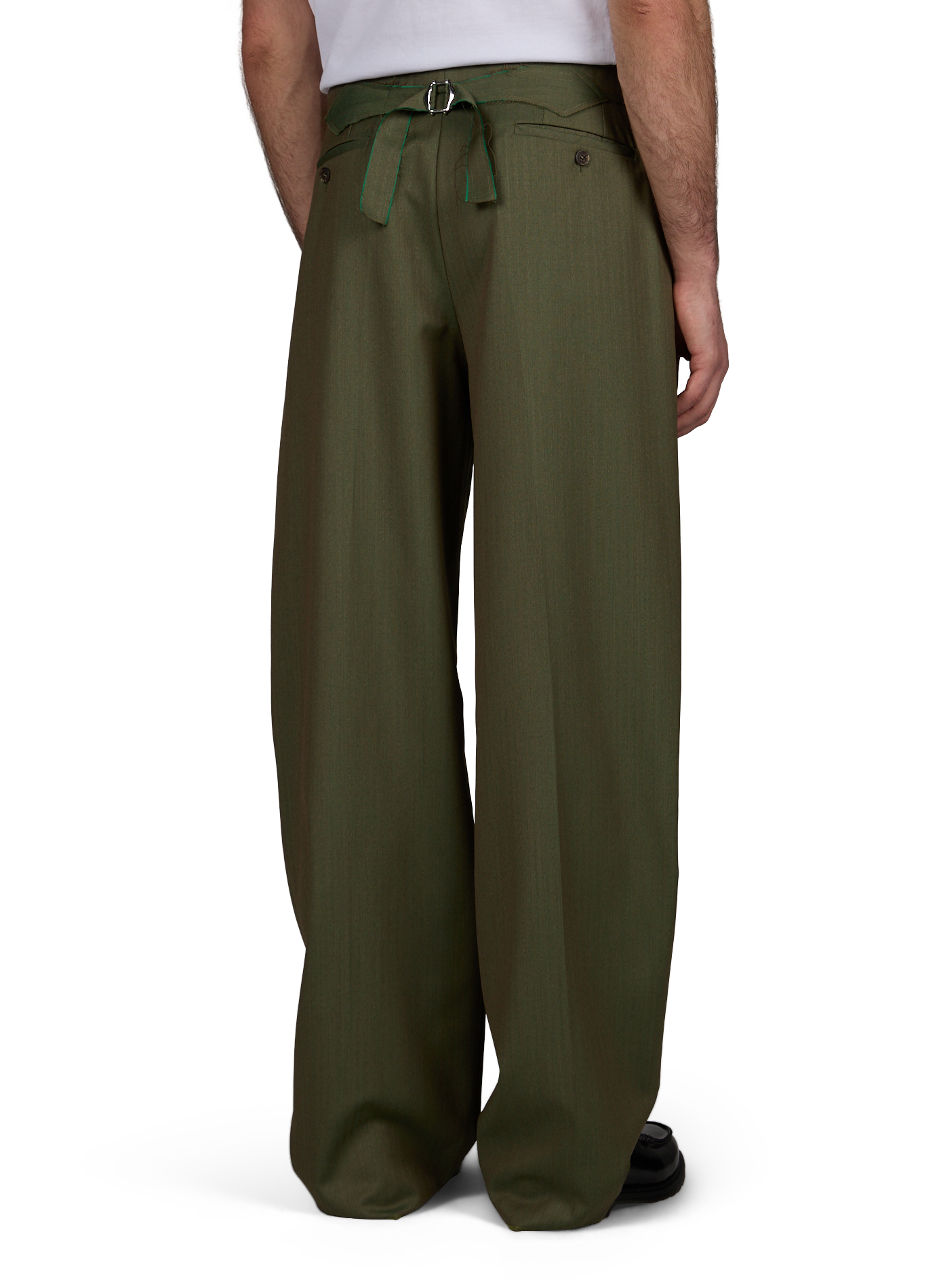 Straight new wool trousers SONIA CARRASCO Khaki