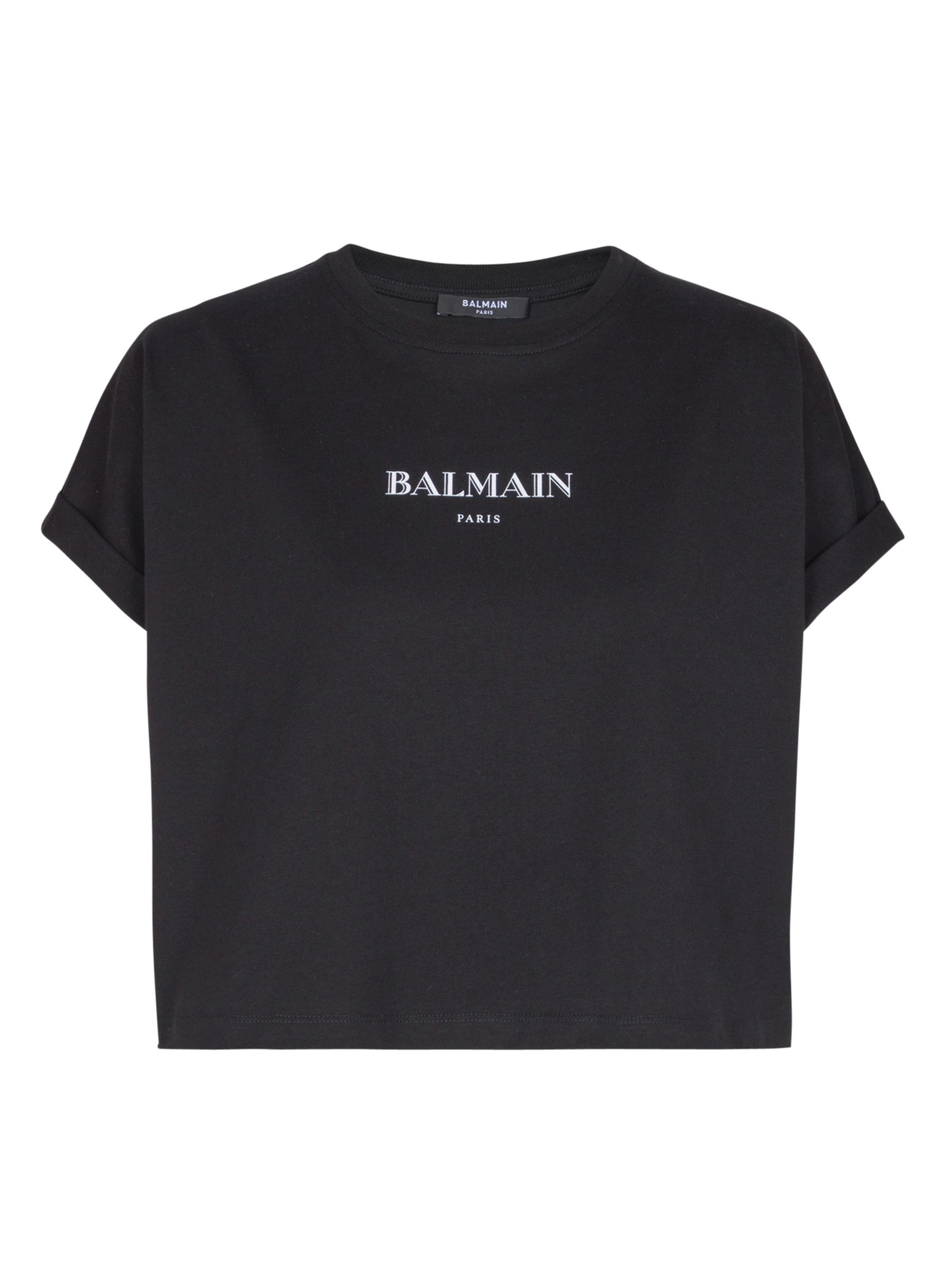 T-shirt court avec imprimé balmain BALMAIN Noir