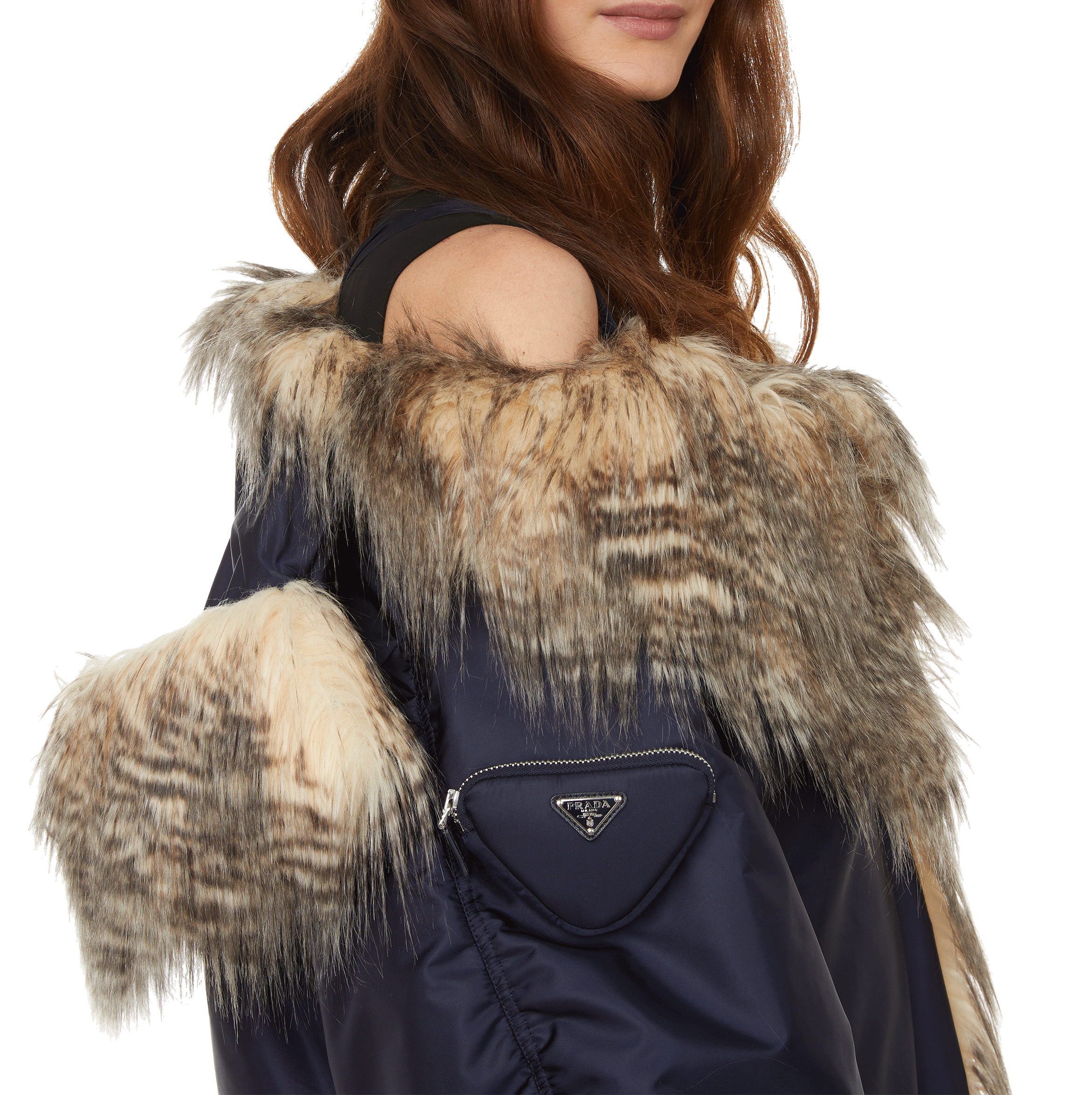 Parka aus Re-Nylon PRADA Blau