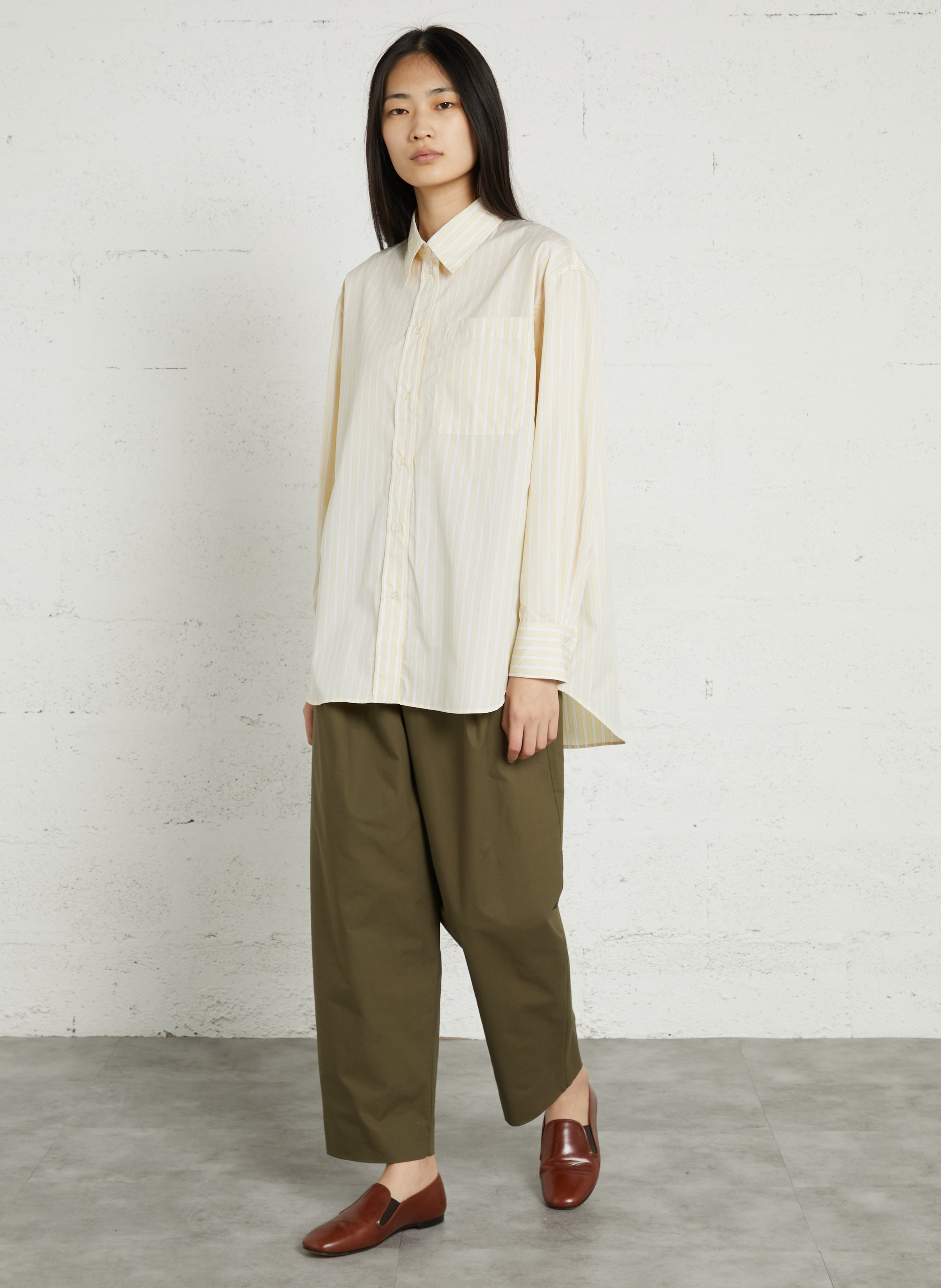 Pantalon droit en coton bio daley SOEUR Kaki