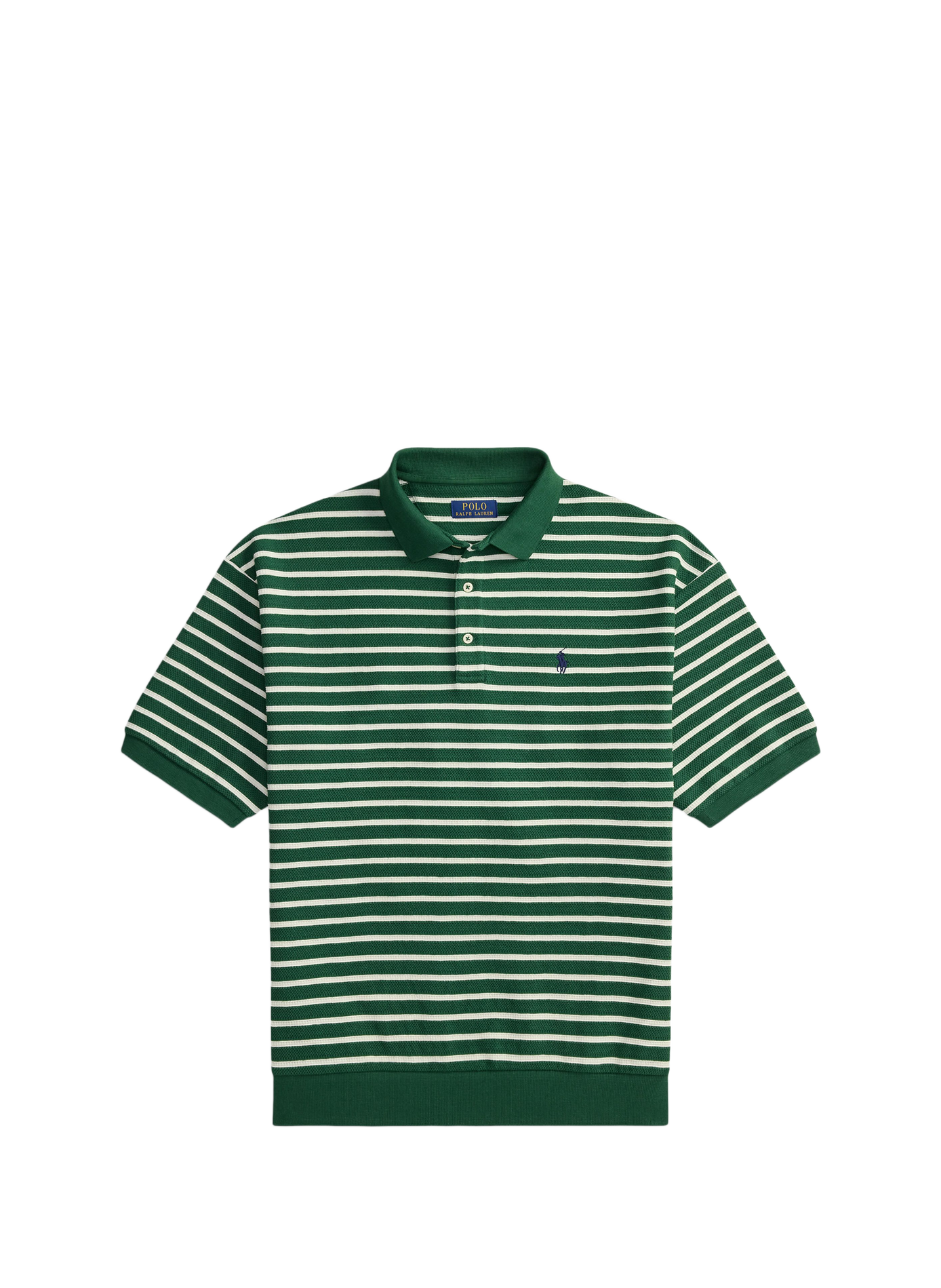 Short-sleeved striped cotton polo POLO RALPH LAUREN Green