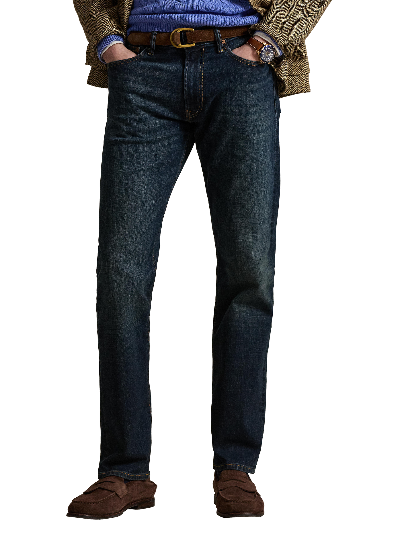 Straight-leg cotton-blend jeans POLO RALPH LAUREN Blue