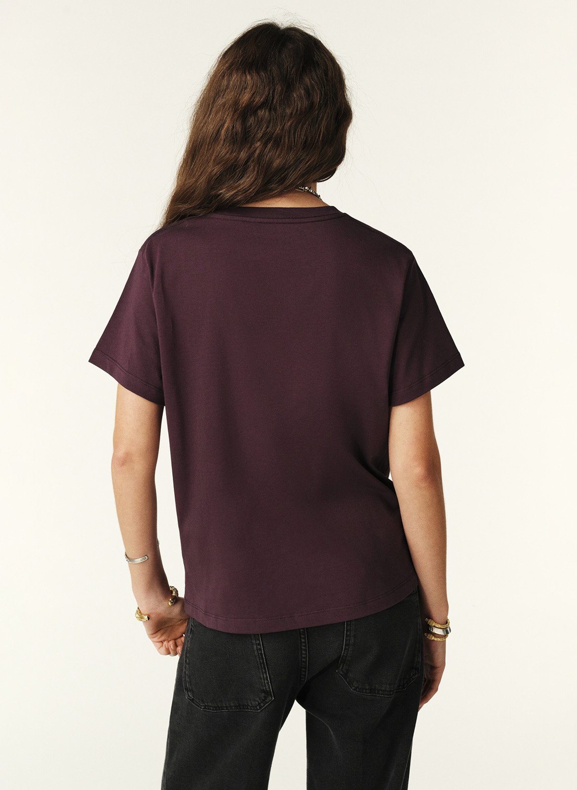 Ronde hals T-shirt van katoen ioni BA&SH Paars