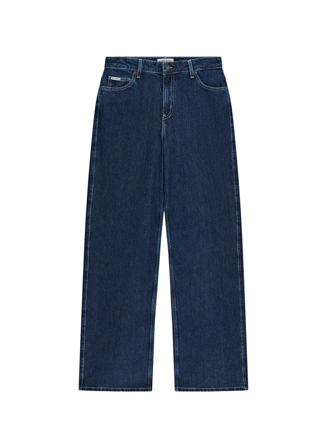 Weite Hose aus Baumwollmischung GUESS Blau