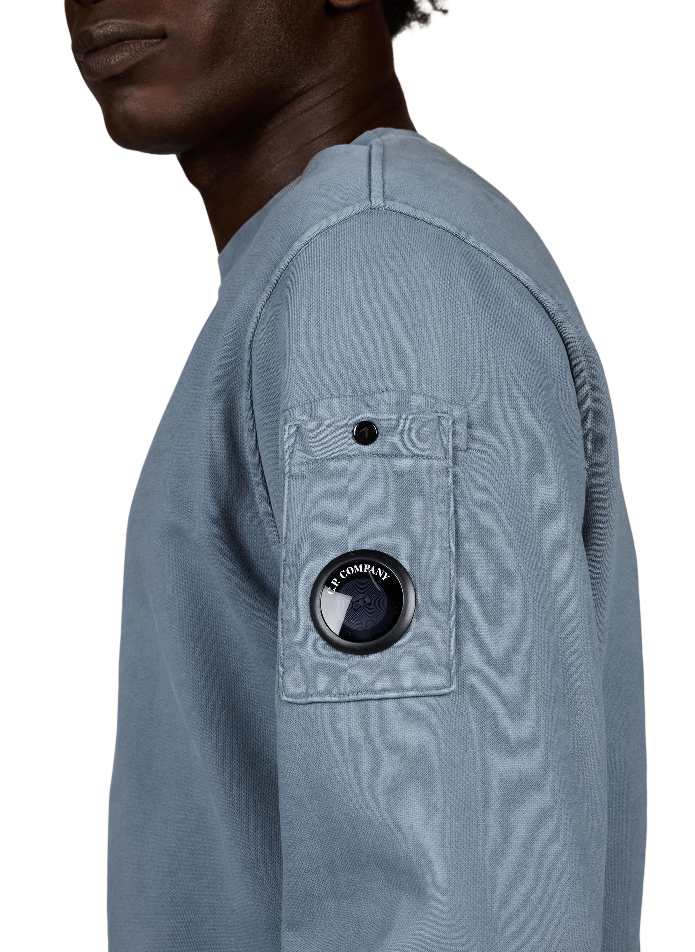 Felpa girocollo in cotone CP COMPANY Blu