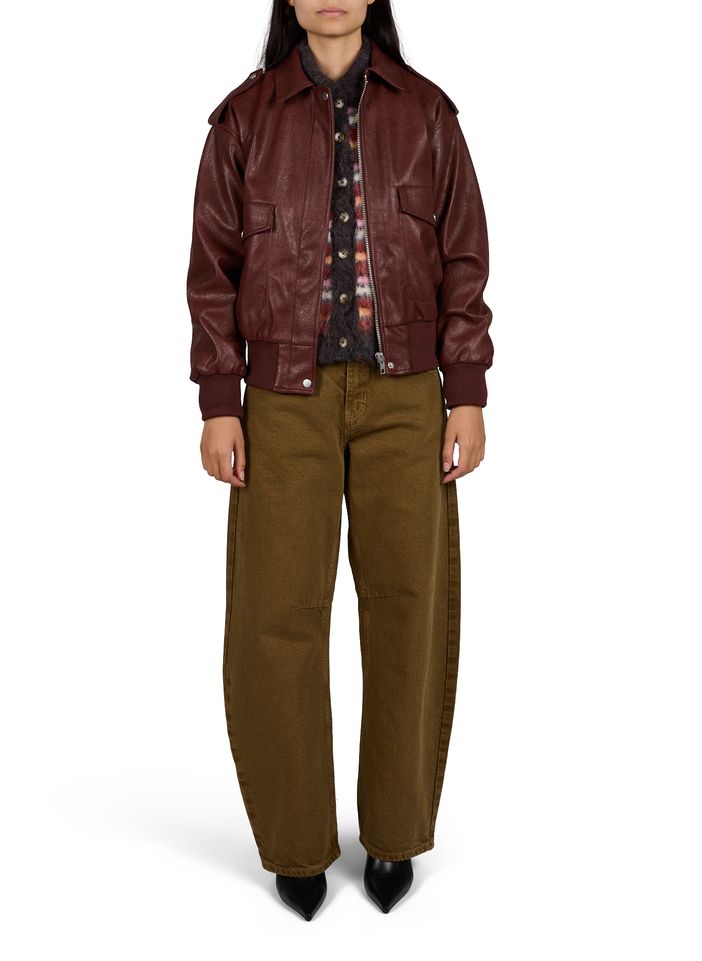 Oversize Jacke mit klassischem Kragen TOPSHOP Rot