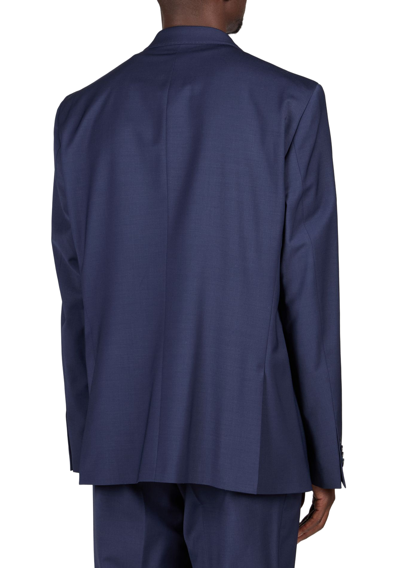 Single-color blended virgin wool blazer PIERRE CARDIN Blue