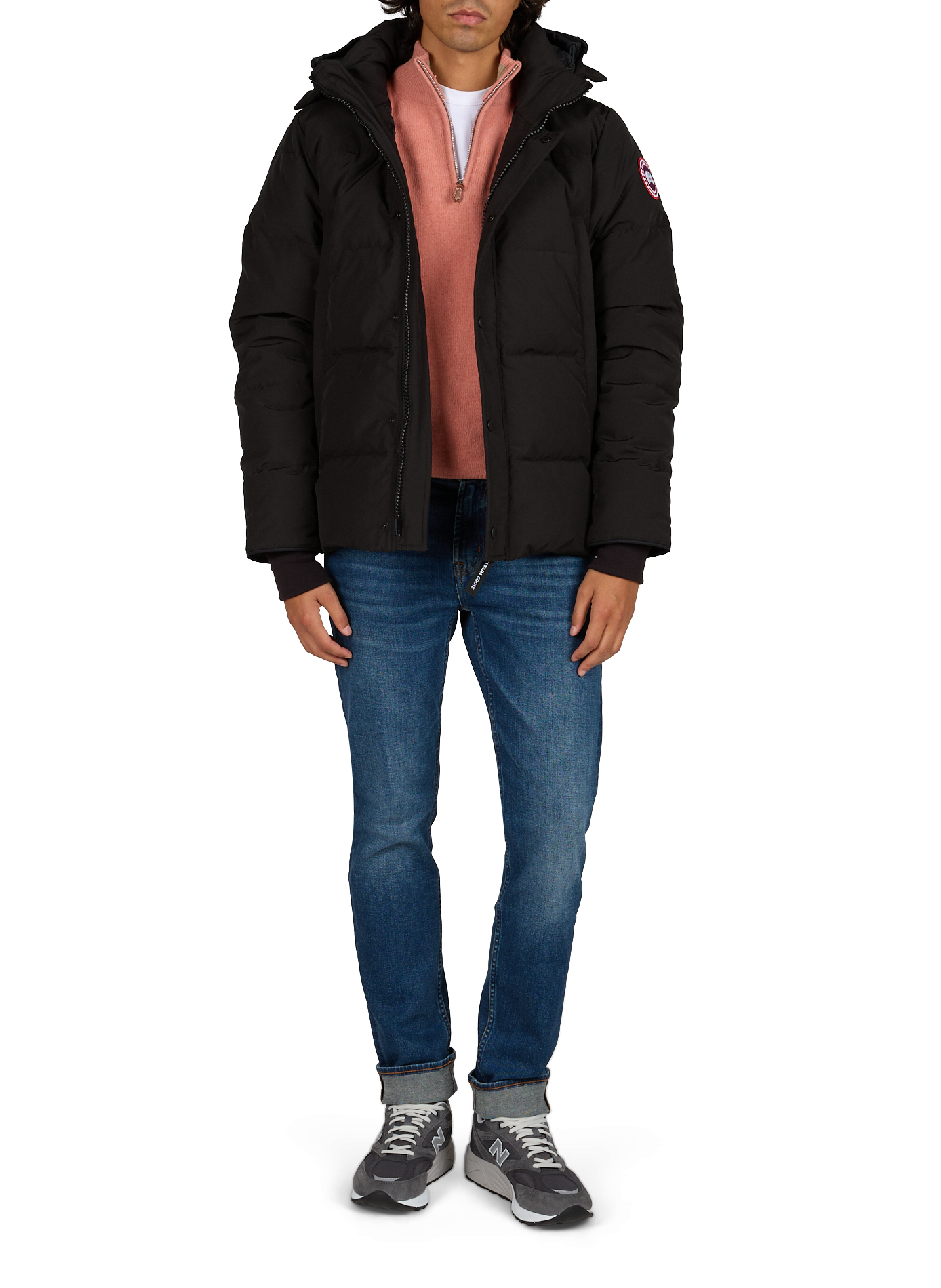 Parka Wyndham gewatteerde parka met capuchon CANADA GOOSE Zwart