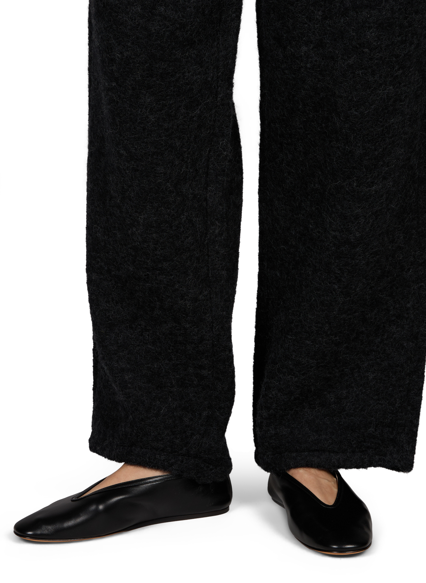 Sheepskin Luna Ballerina Flats | Black LE MONDE BÉRYL Women