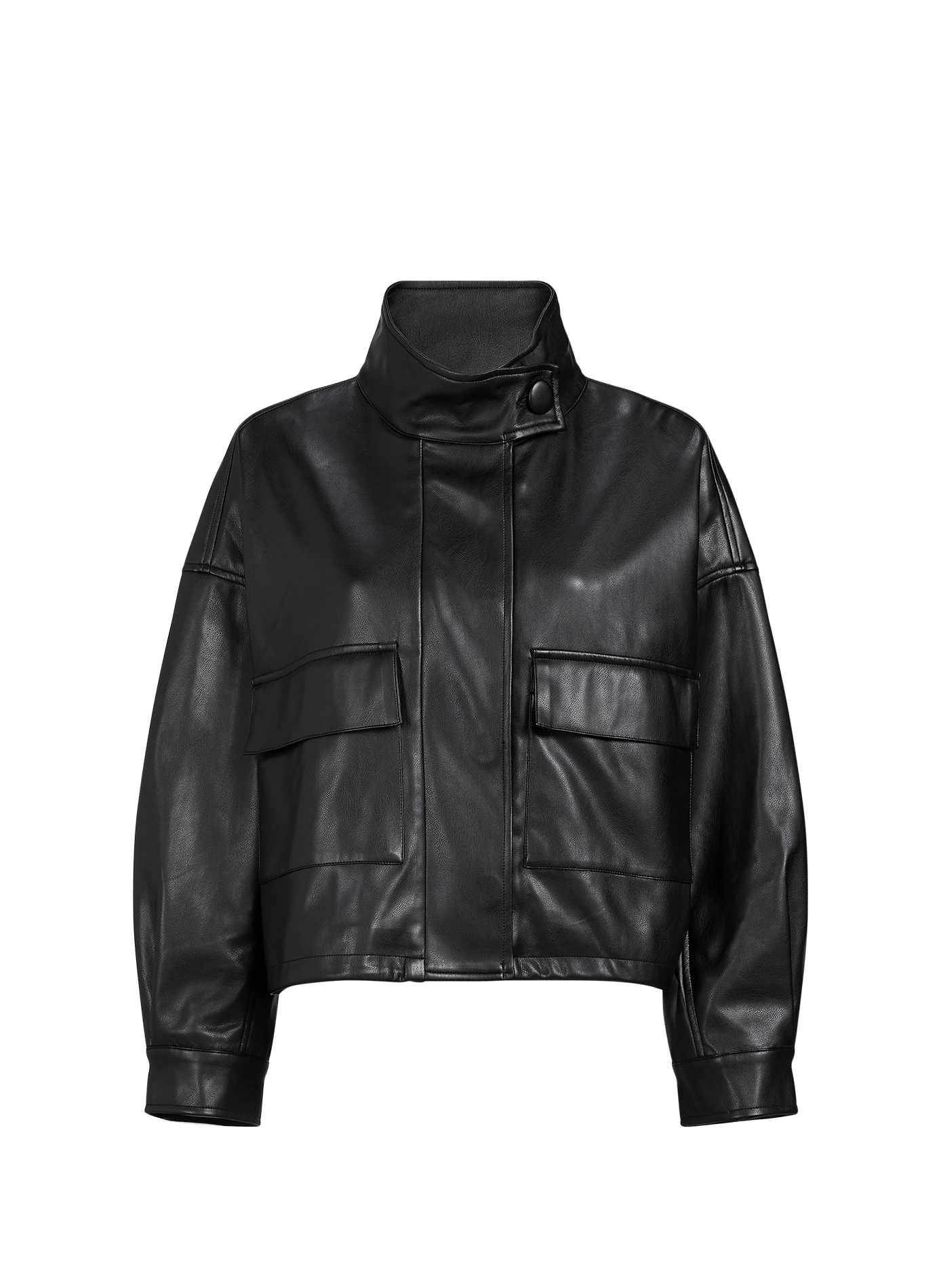 Chaqueta Danao de cuello alto efecto piel SUNCOO Negro
