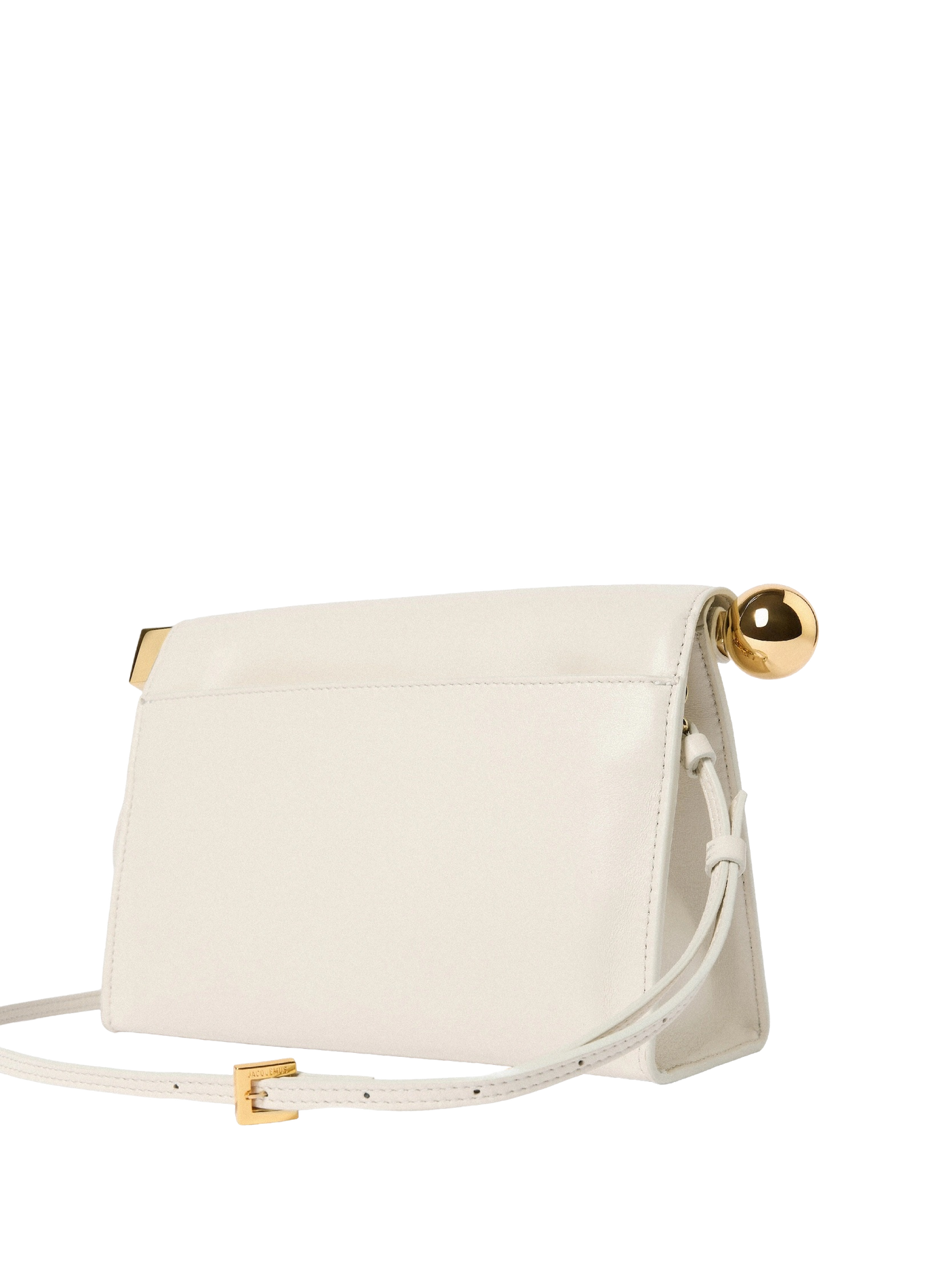 Le sac Rond Carré en cuir d'agneau JACQUEMUS Beige