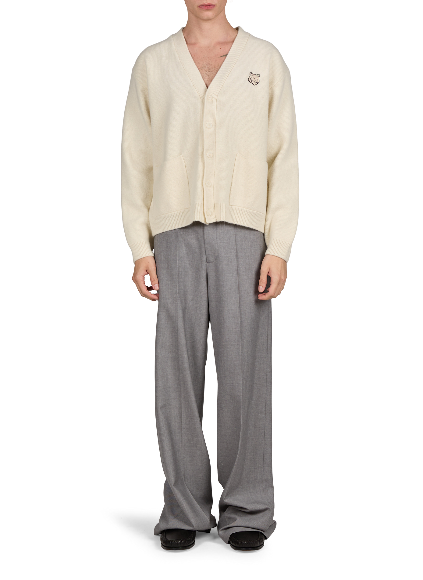 Straight wool vest MAISON KITSUNÉ White