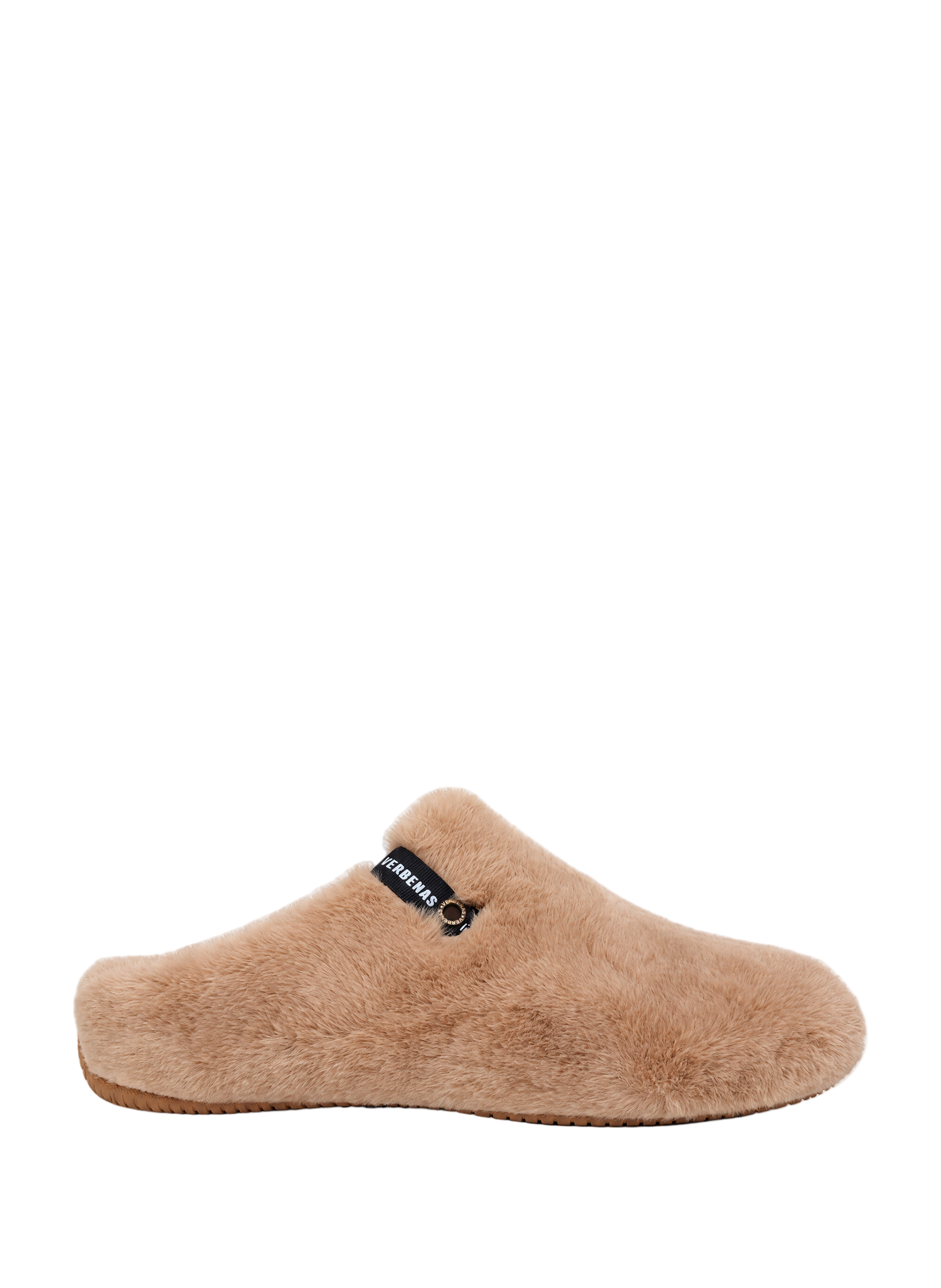 Round-toe faux-fur mules VERBENAS Beige
