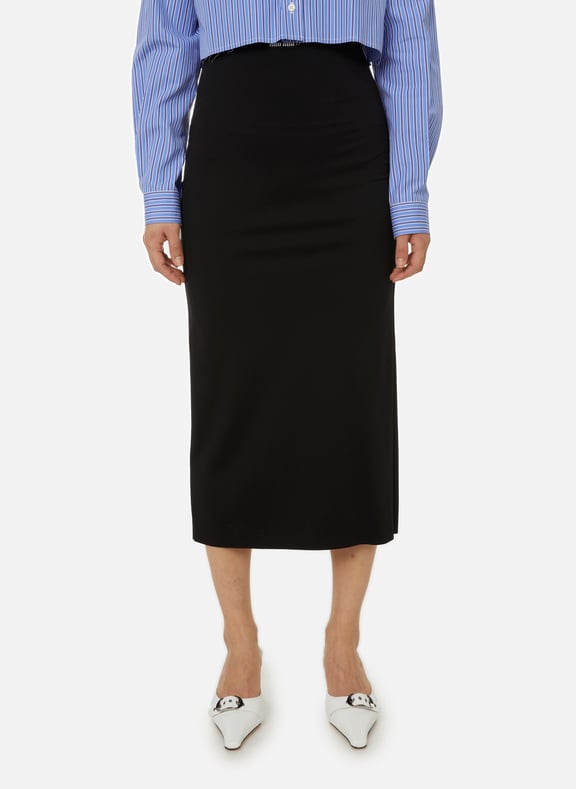 Close-fitting midi skirt Black by MIU MIU MIU MIU Close-fitting midi skirt Black