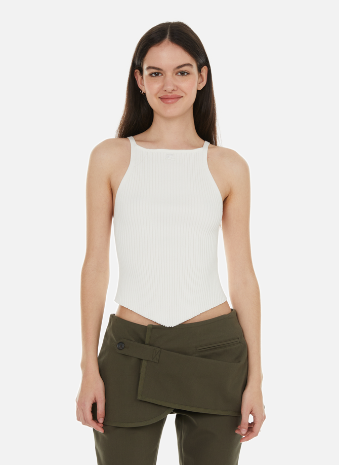 COURRÈGES ribbed knit top