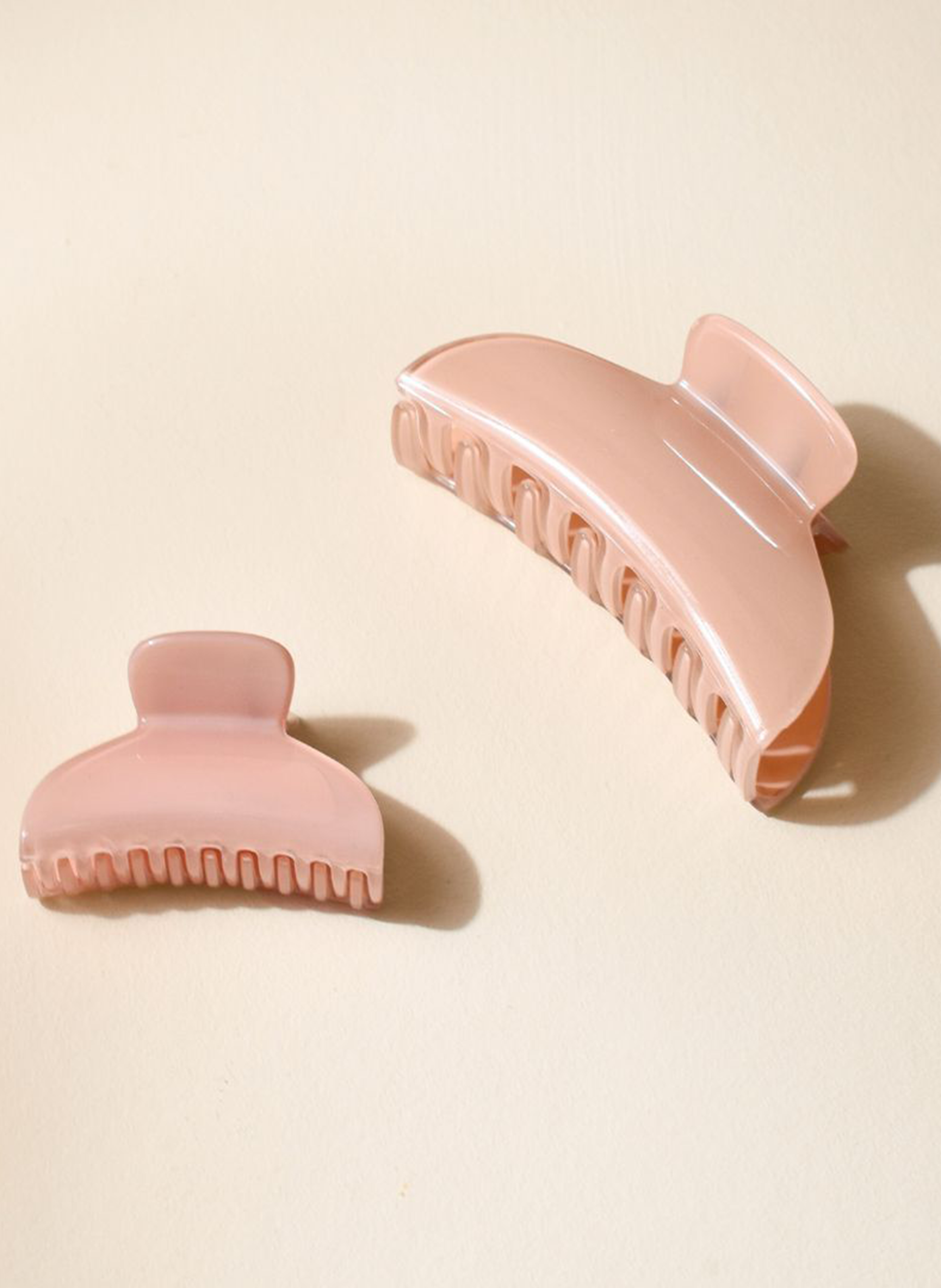 Large hair claw BACHCA Rose dragée