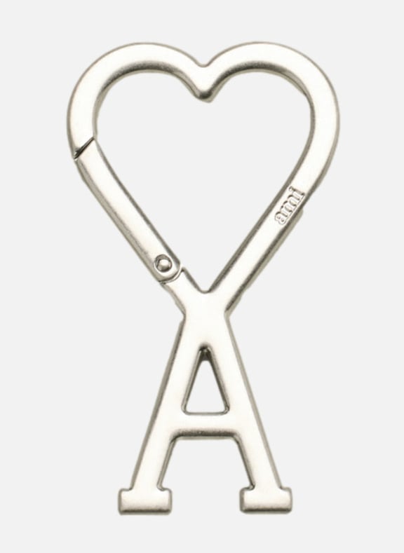 Porte-clés mousqueton ami de coeur unisexe Argent by AMI PARIS AMI PARIS Porte-clés mousqueton ami de coeur unisexe Argent