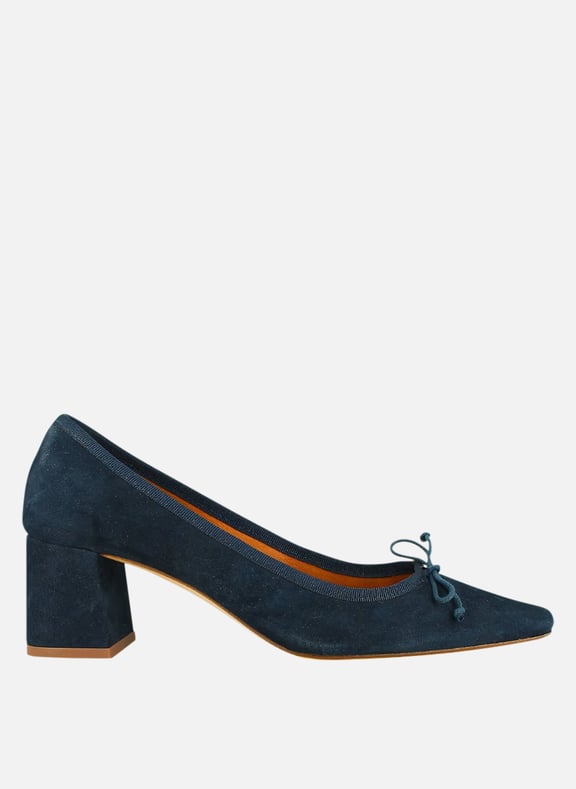 Escarpins en cuir velours dring Bleu by JONAK JONAK Escarpins en cuir velours dring Bleu