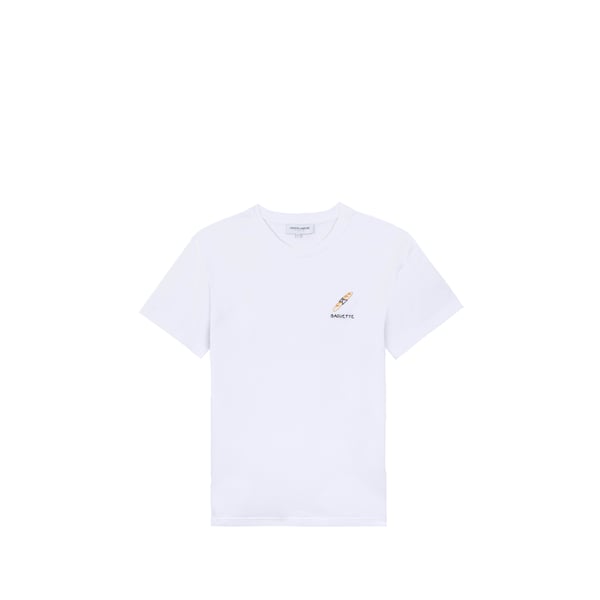 T-shirt droit brodé en coton T-shirt droit brodé en coton