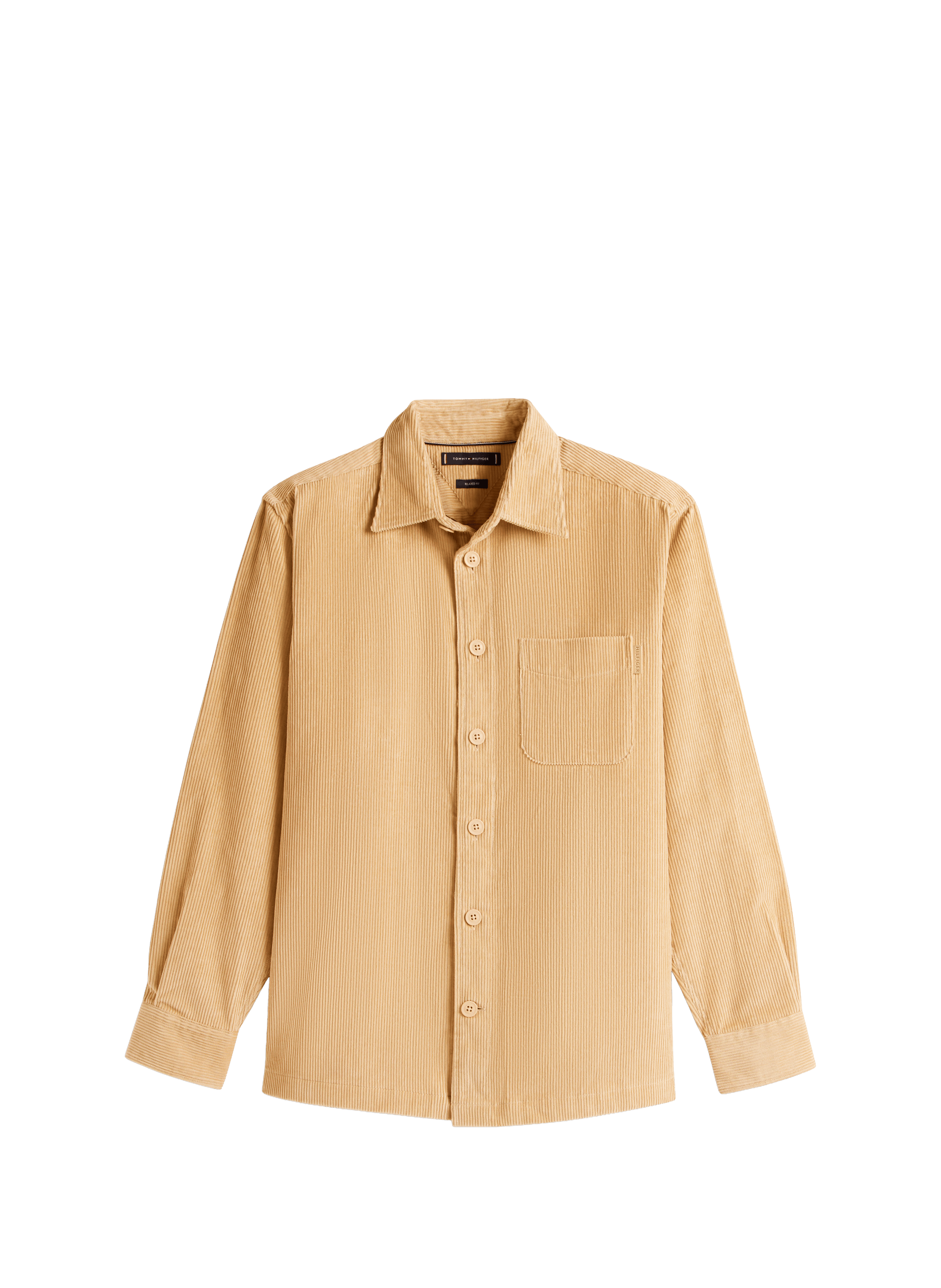 Chemise col classique manches contrastantes en coton CORDUROY RLX OVERSHIRT Gentle gold
