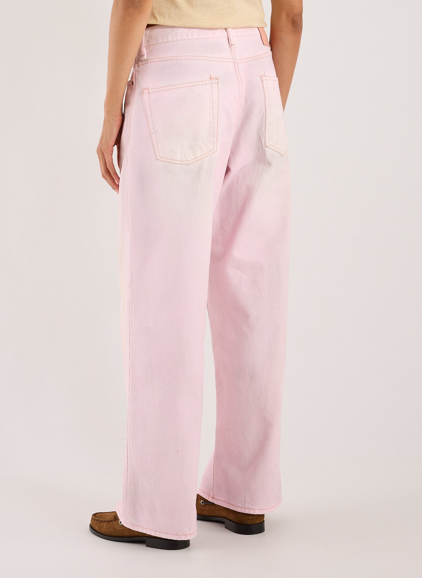 Jean 1981 large coupé en coton  ACNE STUDIOS Rose