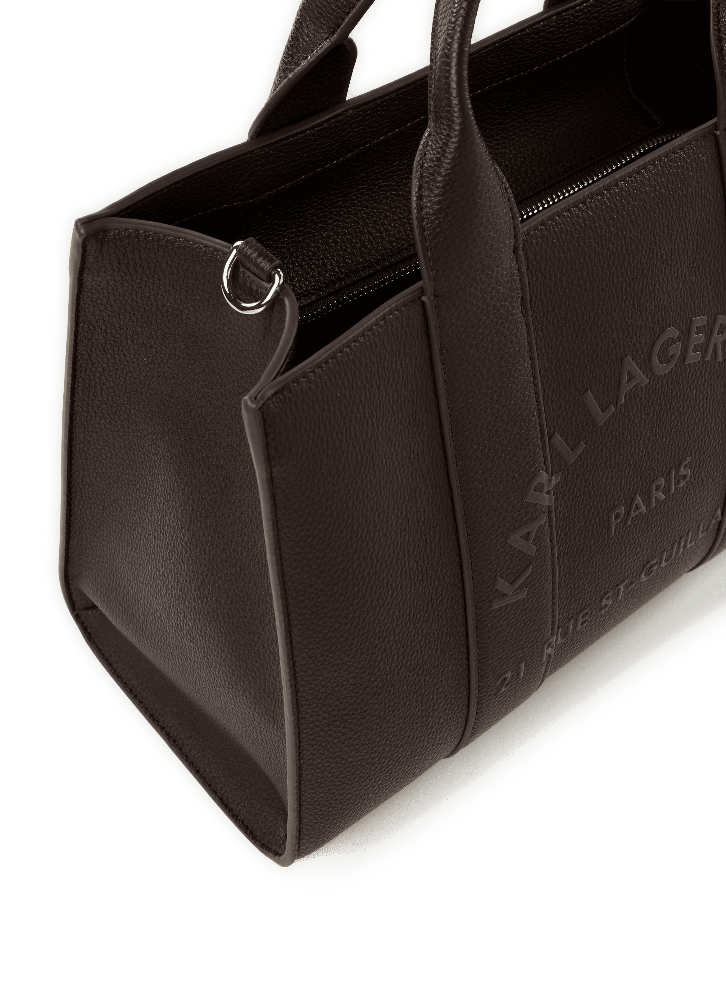 Sac à main double anse KARL LAGERFELD Marron