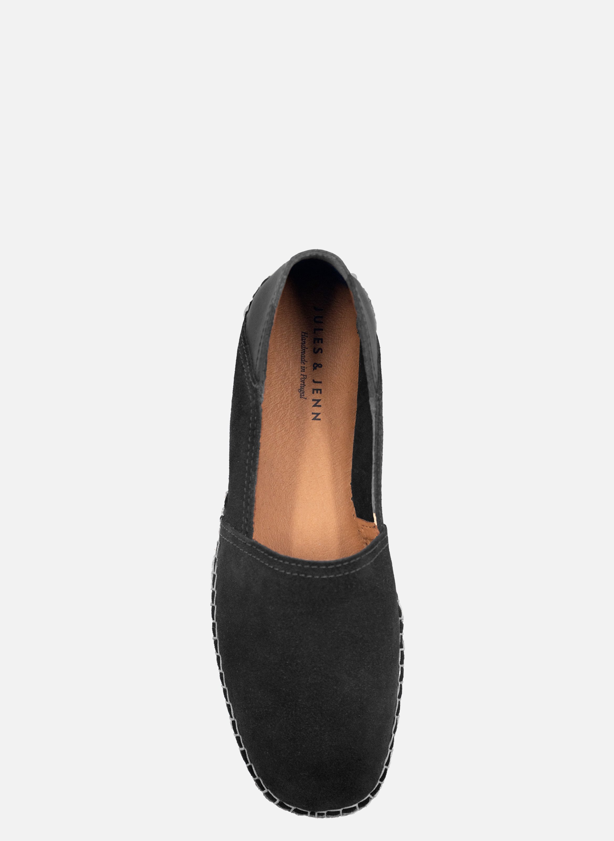 Espadrilles homme cuir daim JULES & JENN Noir