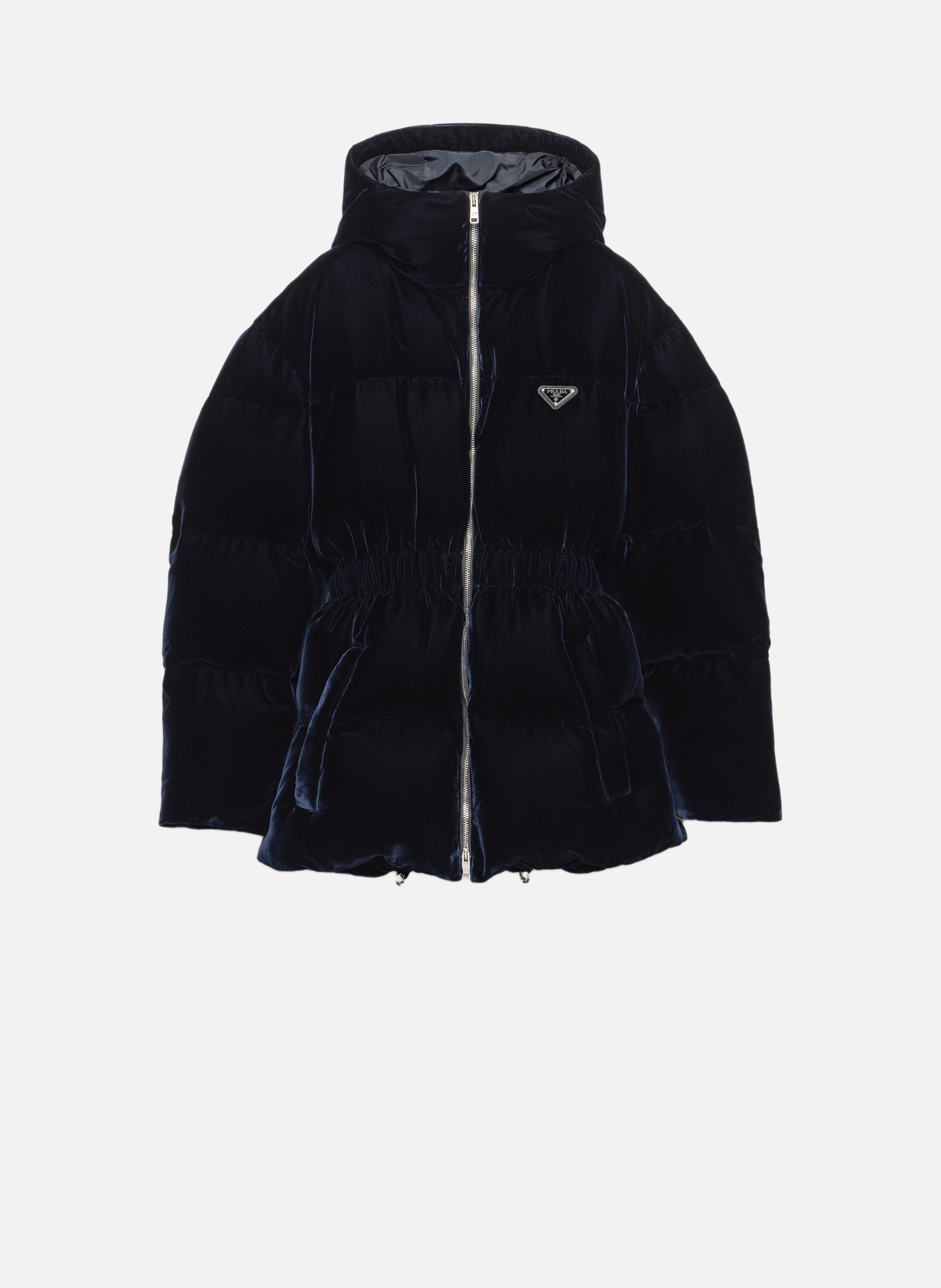 Doudoune en velours PRADA Bleu