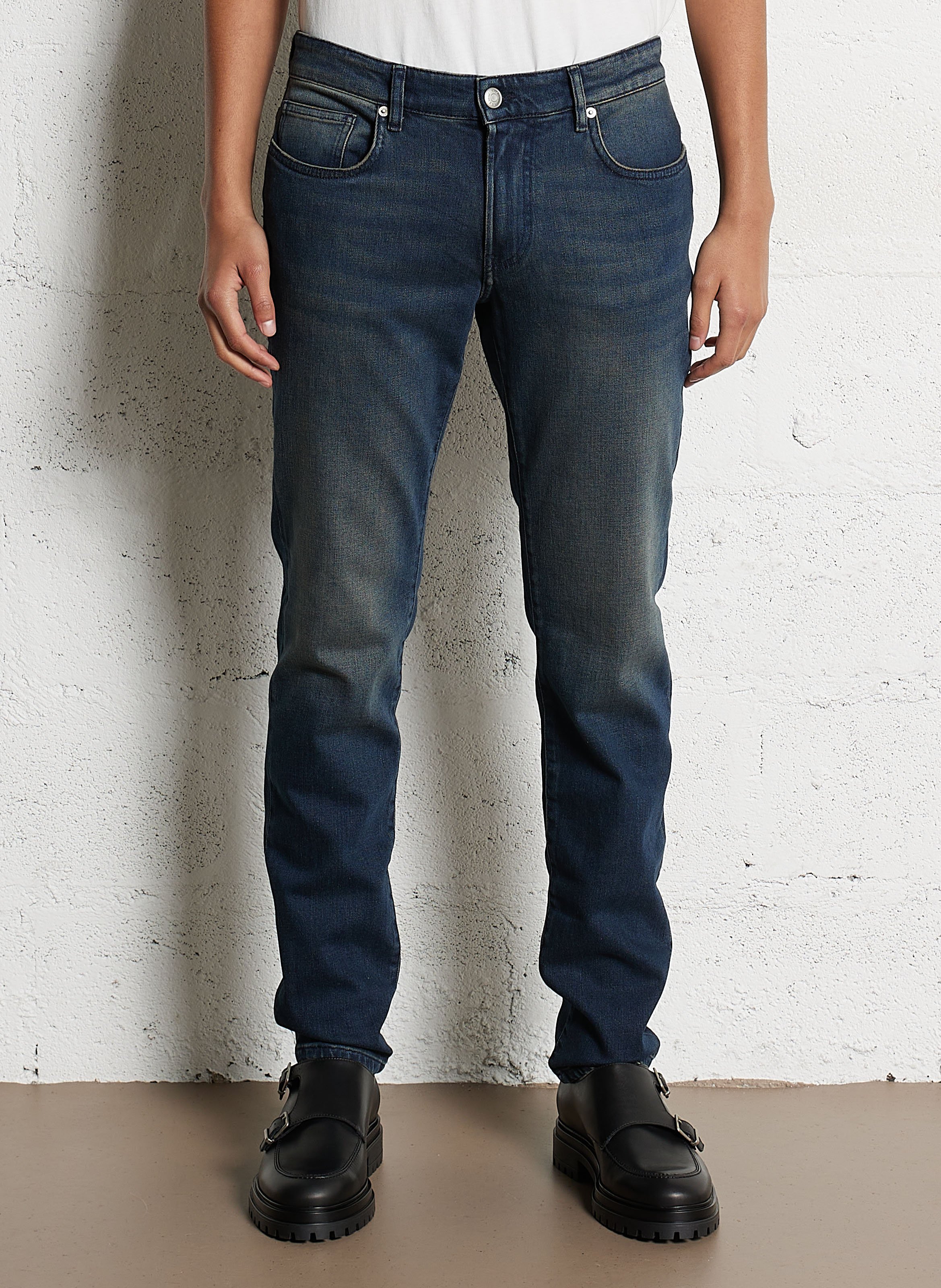 Jean droit en coton mélangé bruce IKKS Bleu