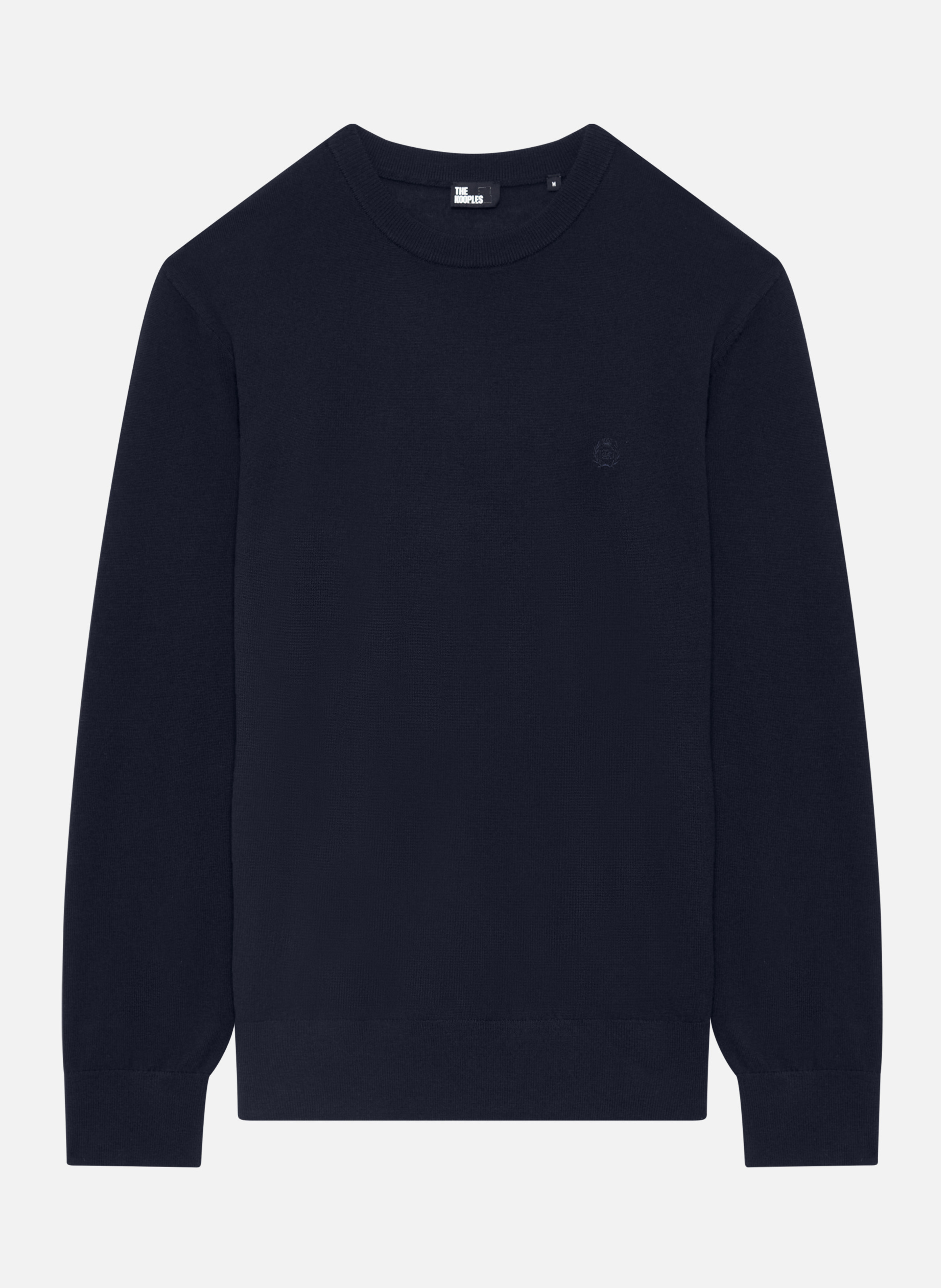 Pull col rond en laine mérinos THE KOOPLES Bleu