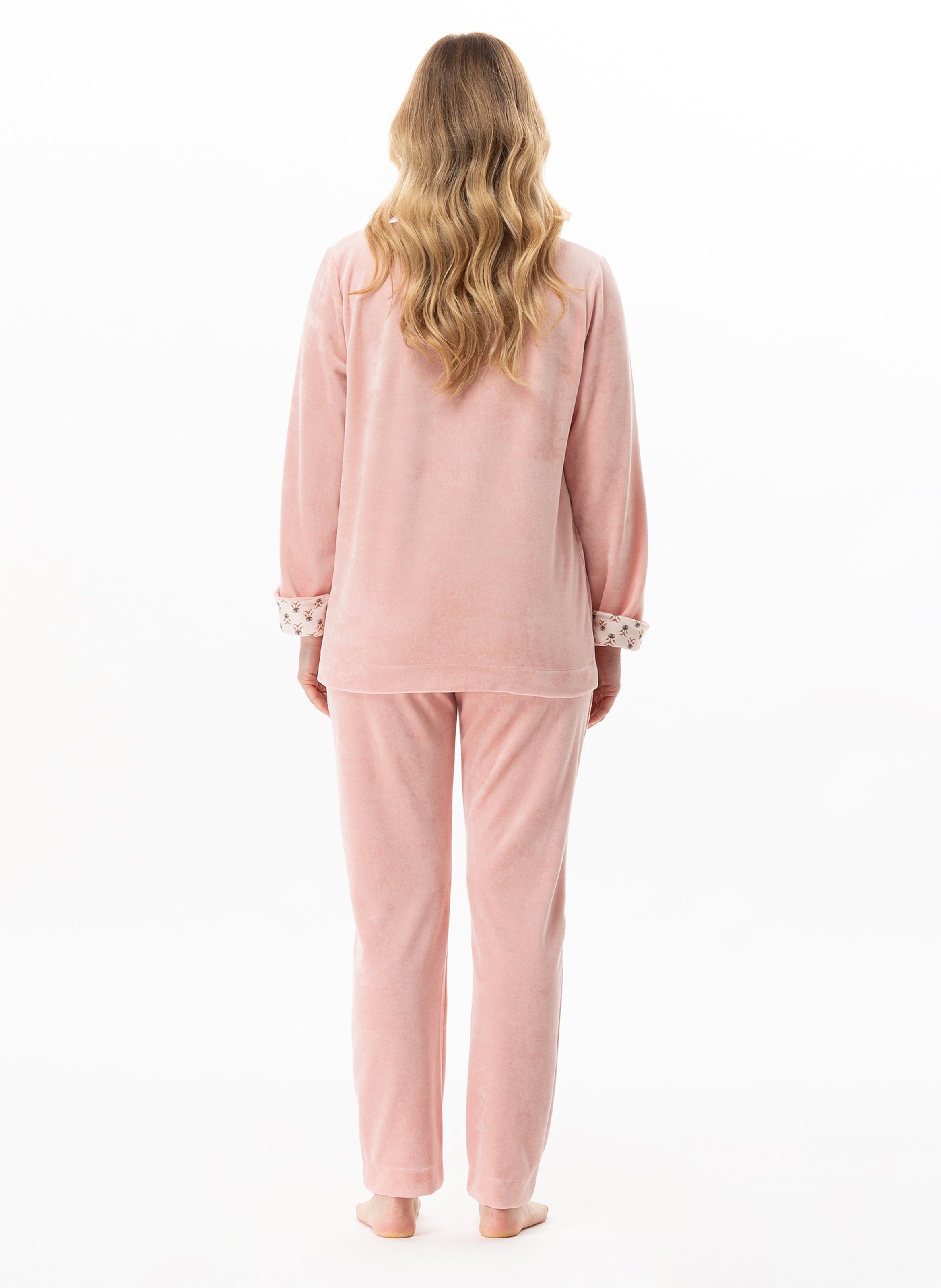Pyjama en velours tea time 112 LE CHAT Rose
