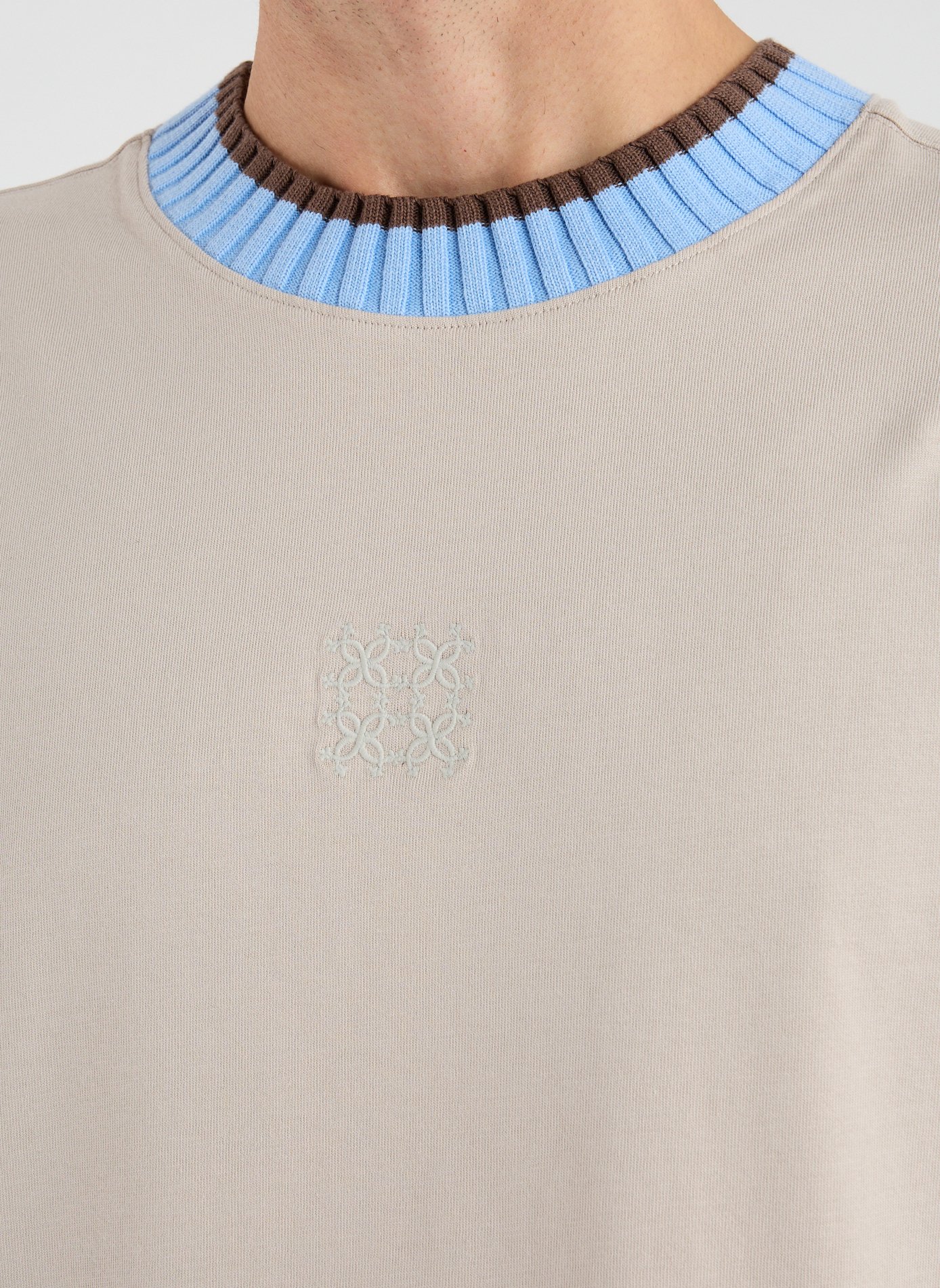 Classic Cotton T-Shirt CALEB Beige