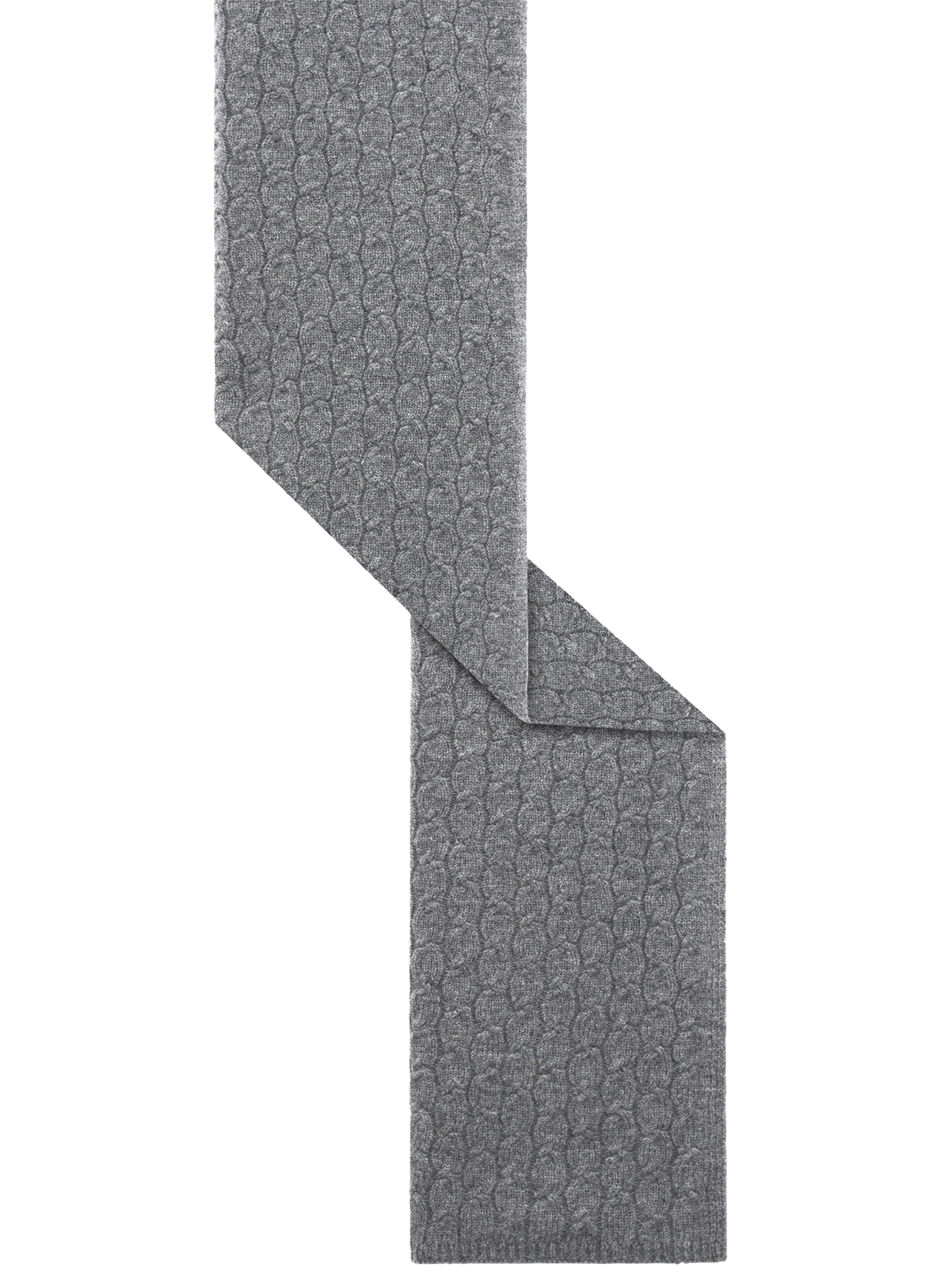 Echarpe en laine à torsades - rahela PABLO Gris