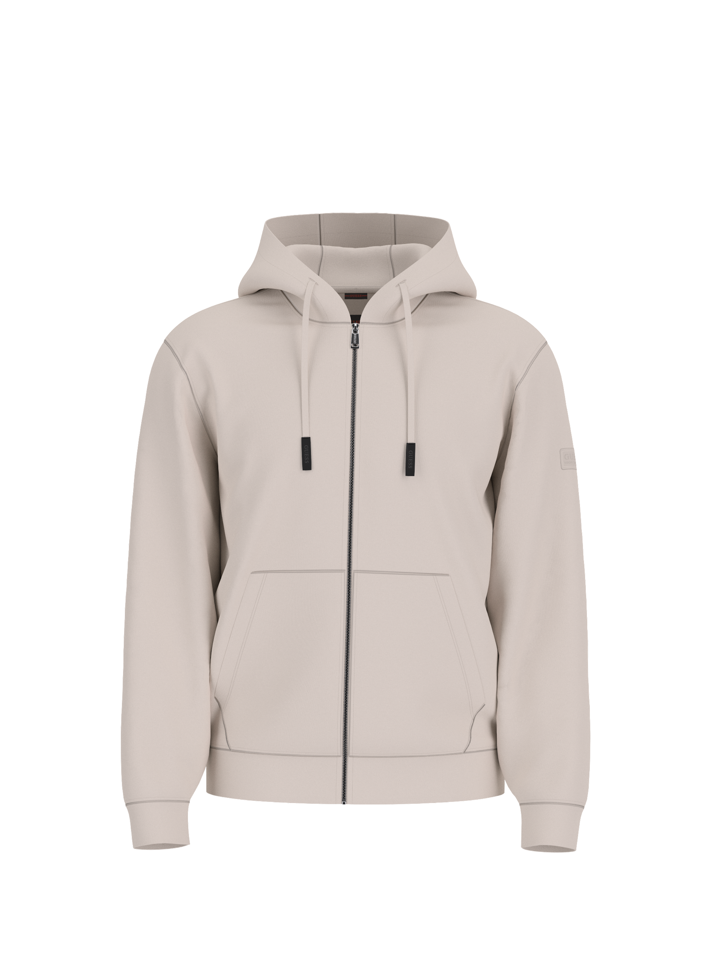 Zip-up hoodie sweatshirt GUESS Beige