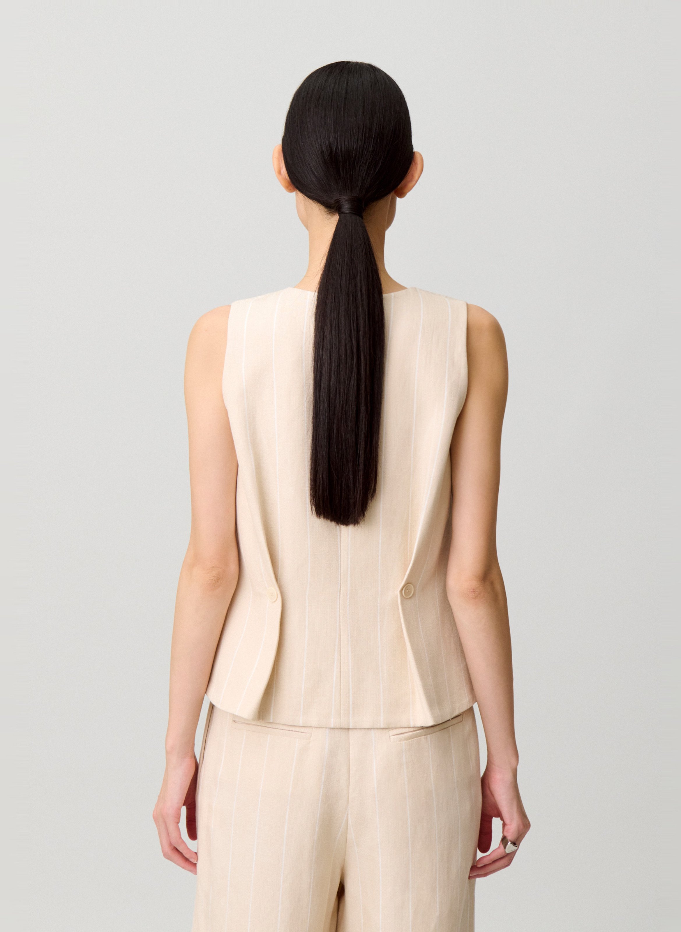 Veste col v CLAUDIE PIERLOT Beige