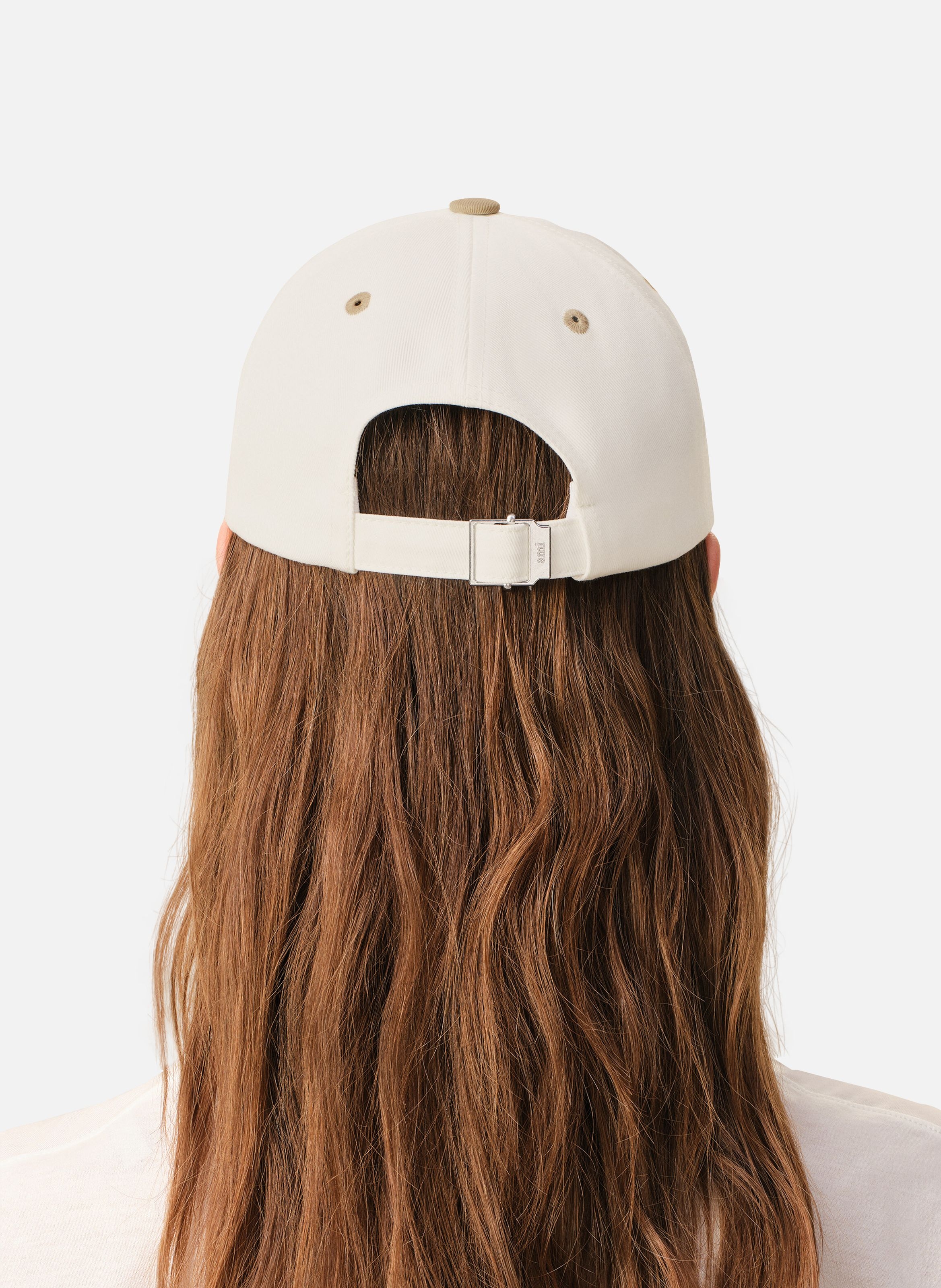 Casquette ami paris bicolore unisexe en coton AMI PARIS Beige